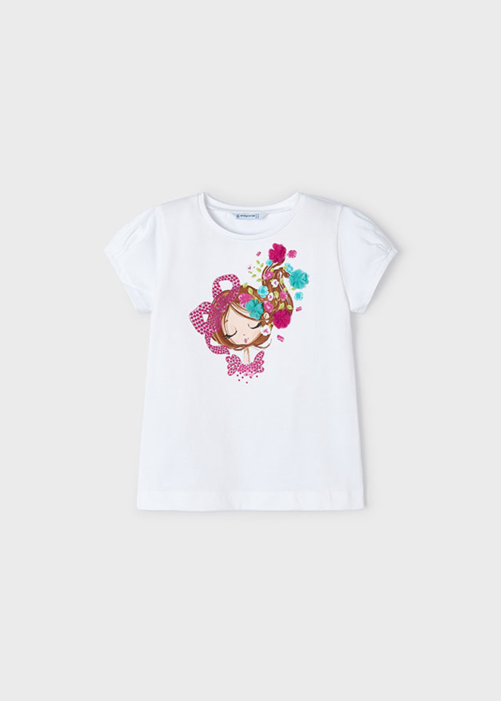 Mayoral Mini Girl            3080 S/s t-shirt                   Whit-Fuchs