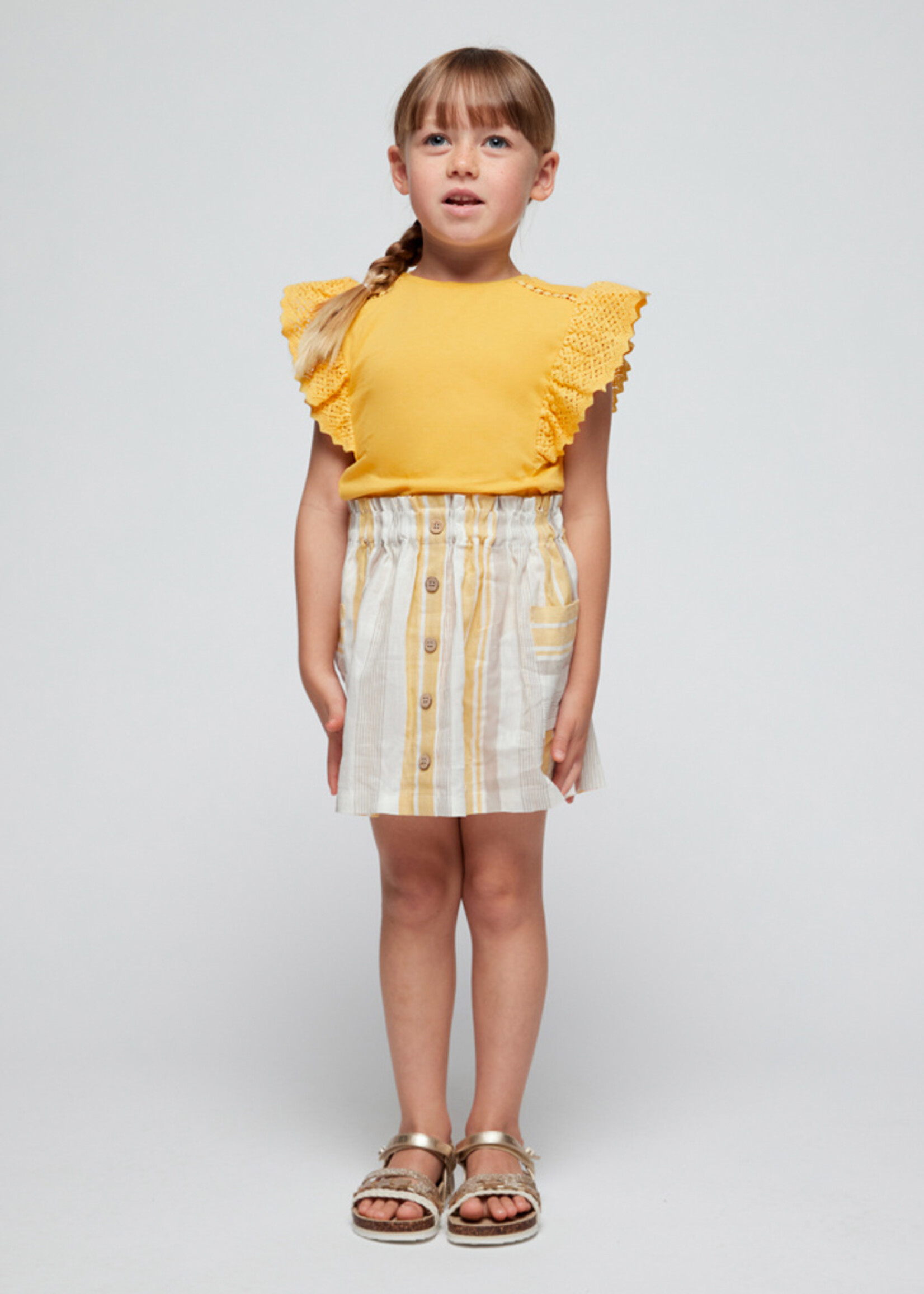 Mayoral Mini Girl            3082 S/s t-shirt                   Honey