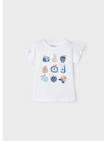 Mayoral Mini Girl            3084 S/s t-shirt                   white