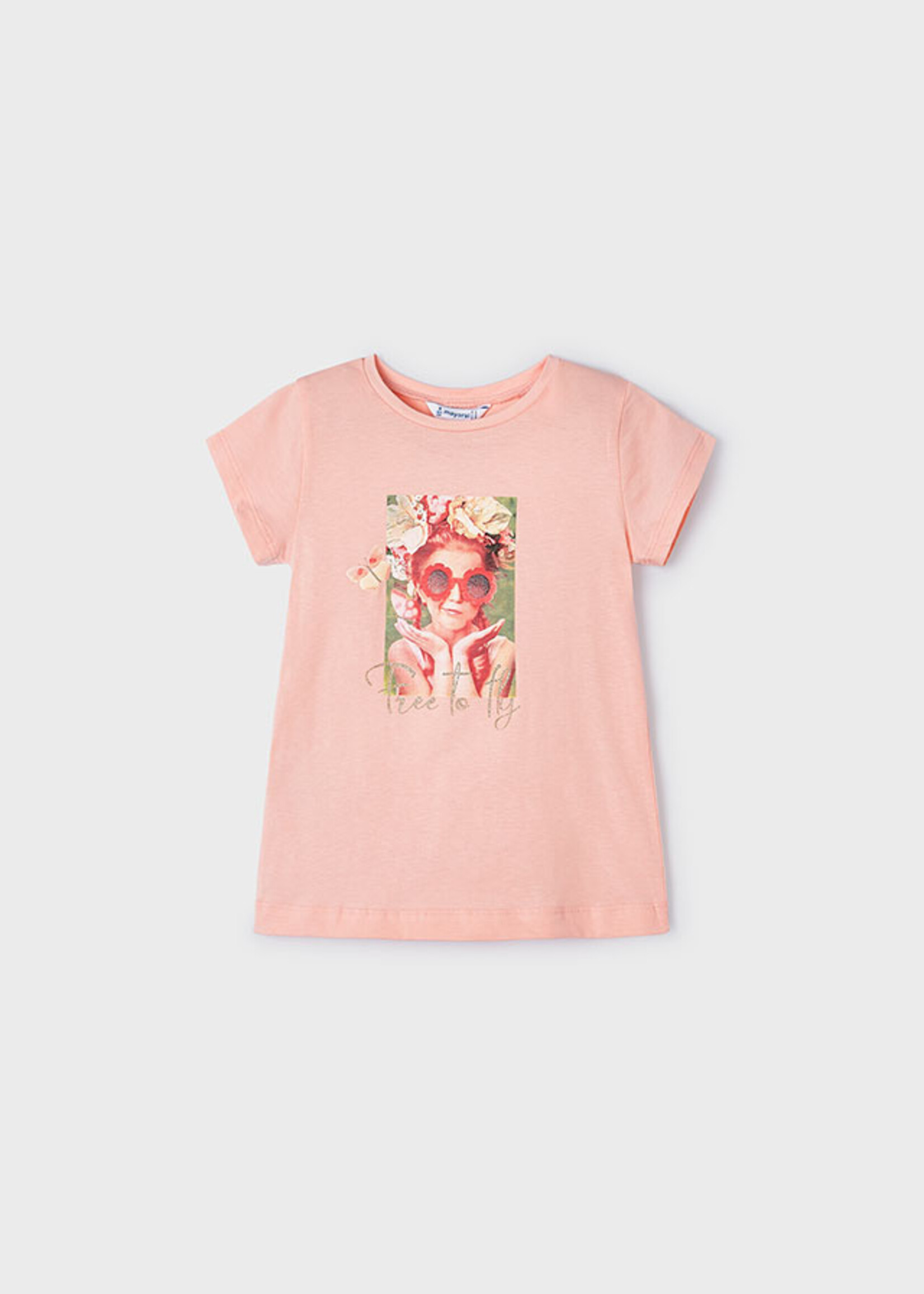 Mayoral Mini Girl            3090 S/s t-shirt                   Salmon