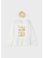 Mayoral Mini Girl            3092 L/s t-shirt                   Natural