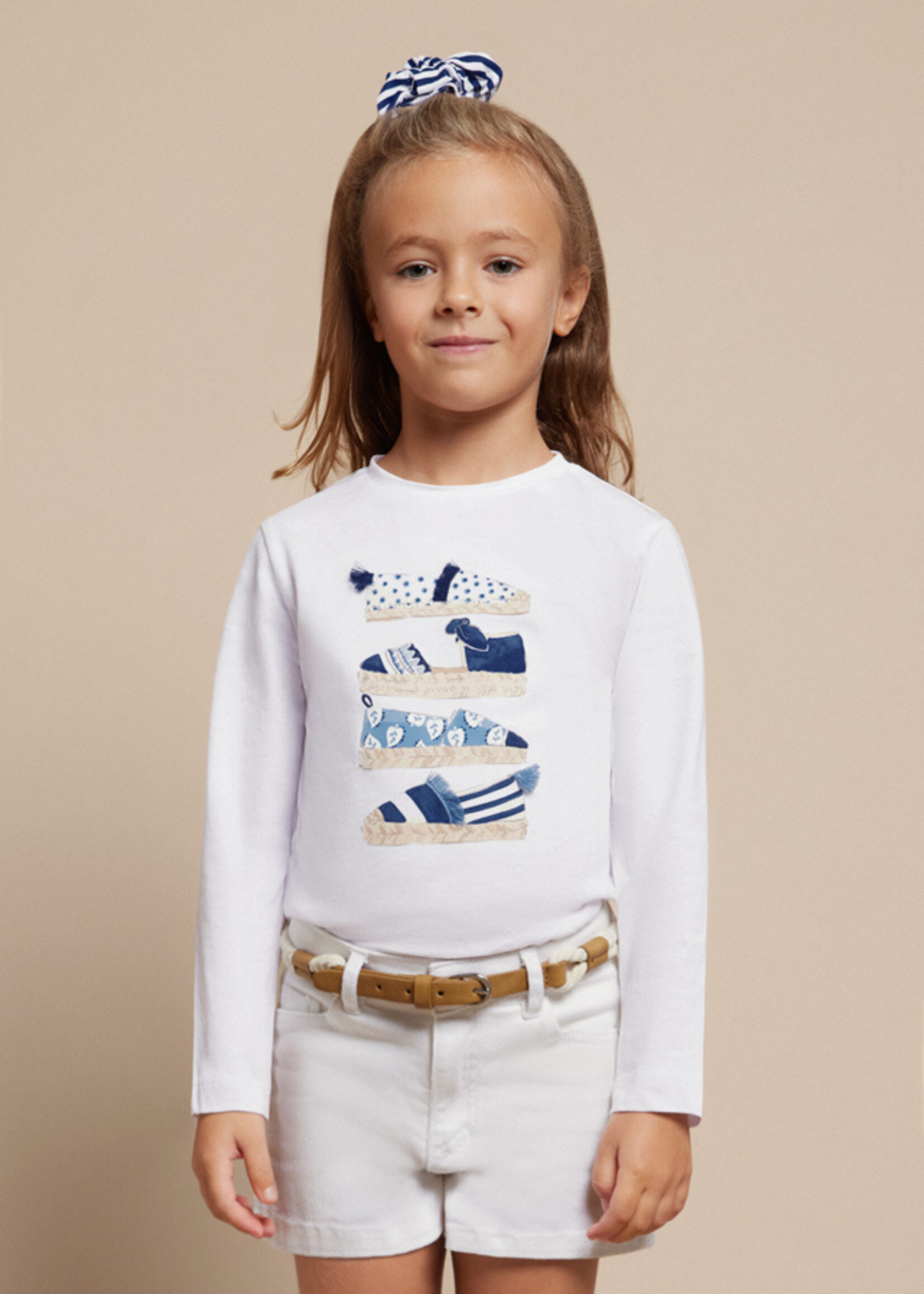 Mayoral Mini Girl            3092 L/s t-shirt                   white