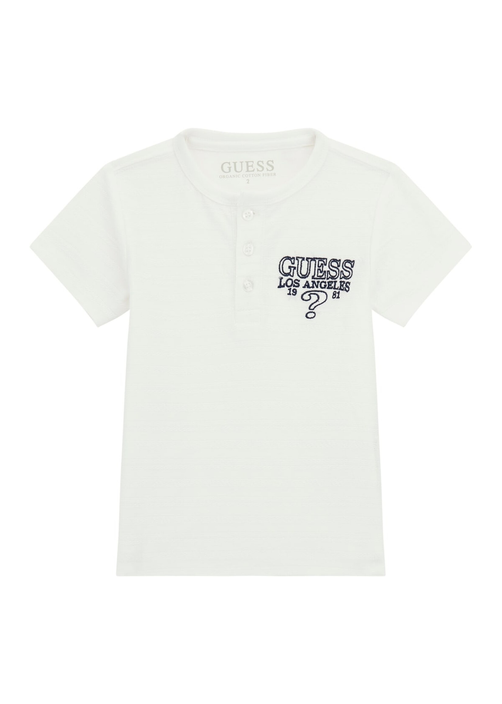 Guess HENLEY JAC SS T-SHIRT N4RI17 Pure White