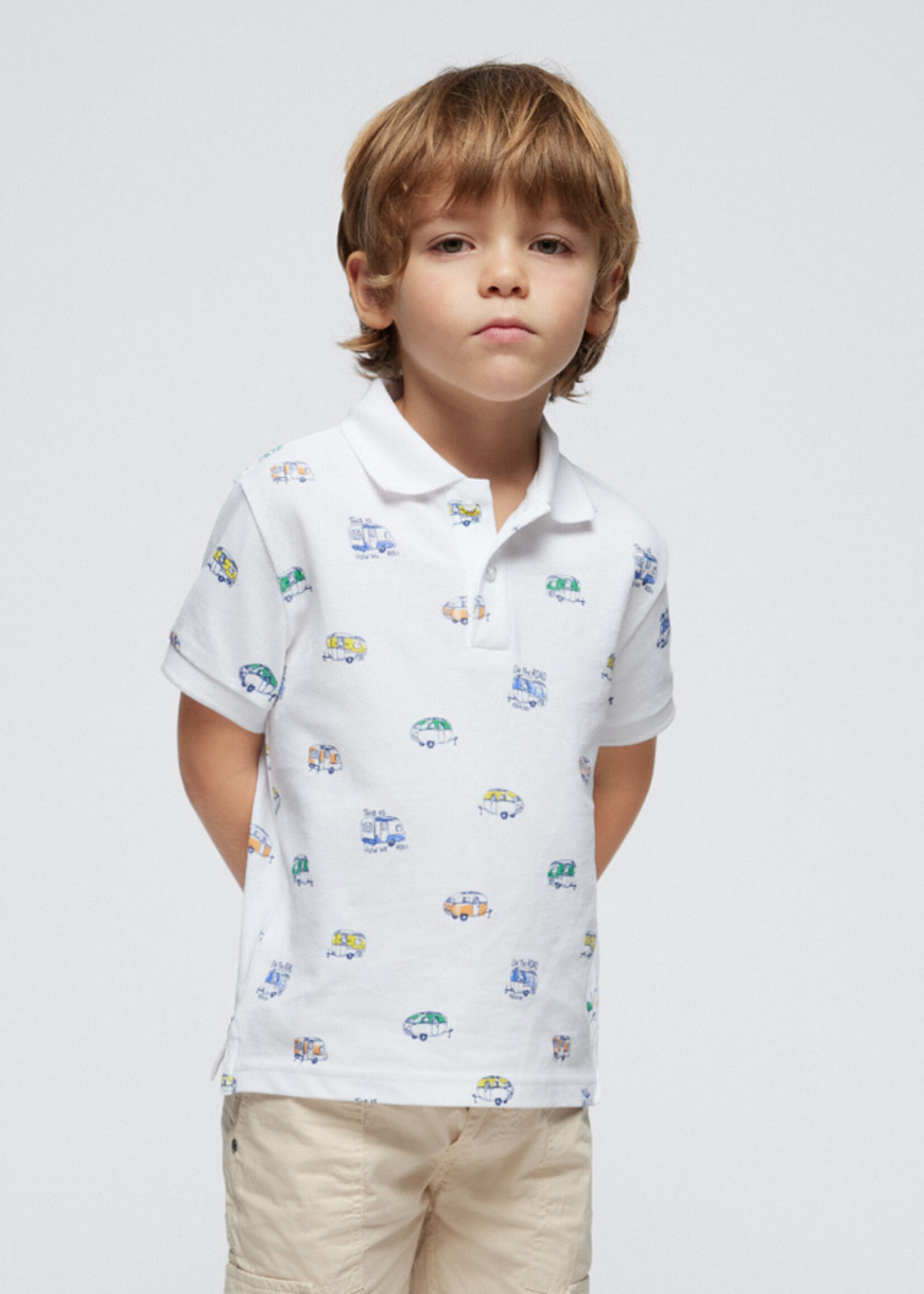 Mayoral Mini Boy             3107 S/s polo                      White