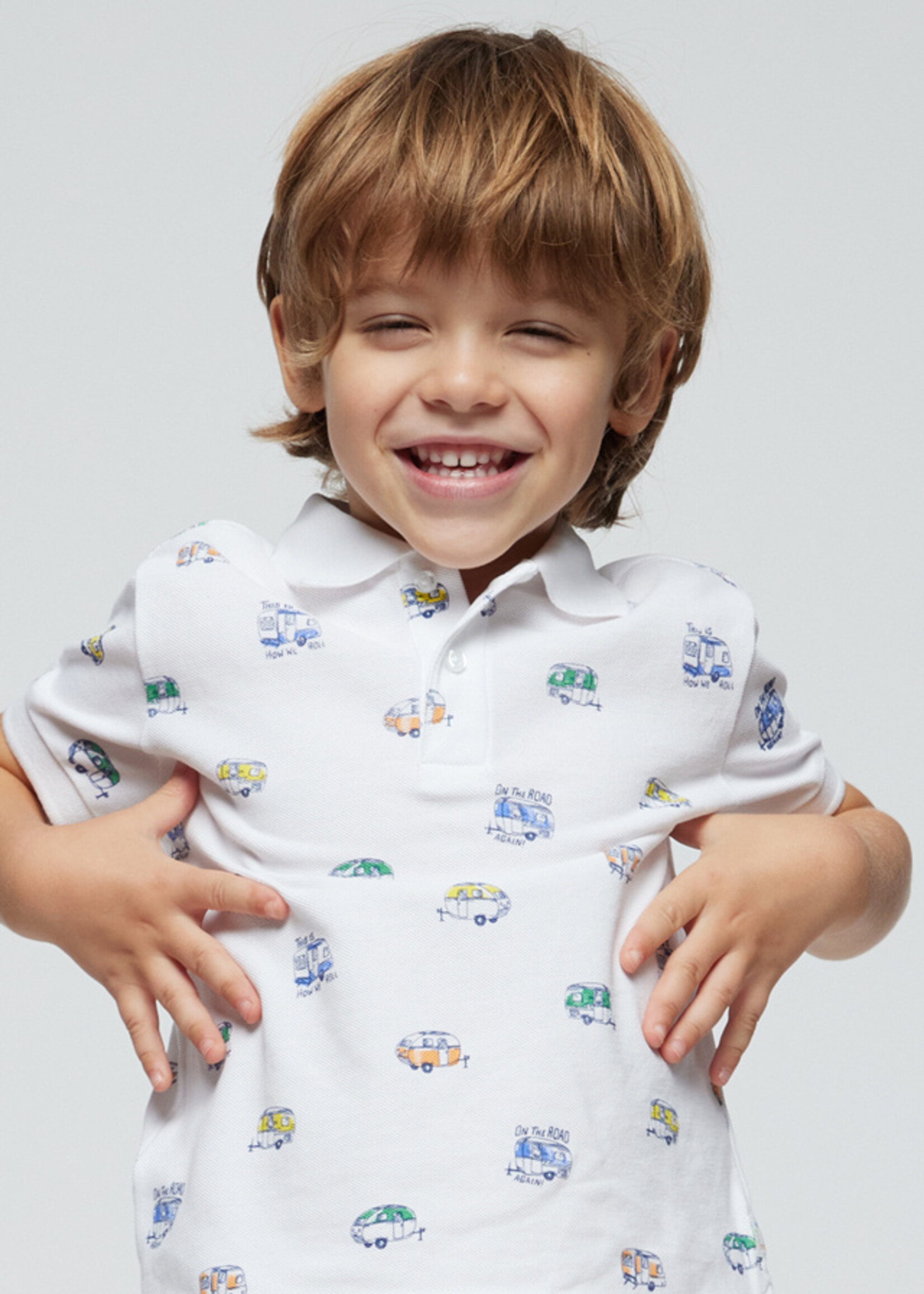 Mayoral Mini Boy             3107 S/s polo                      White