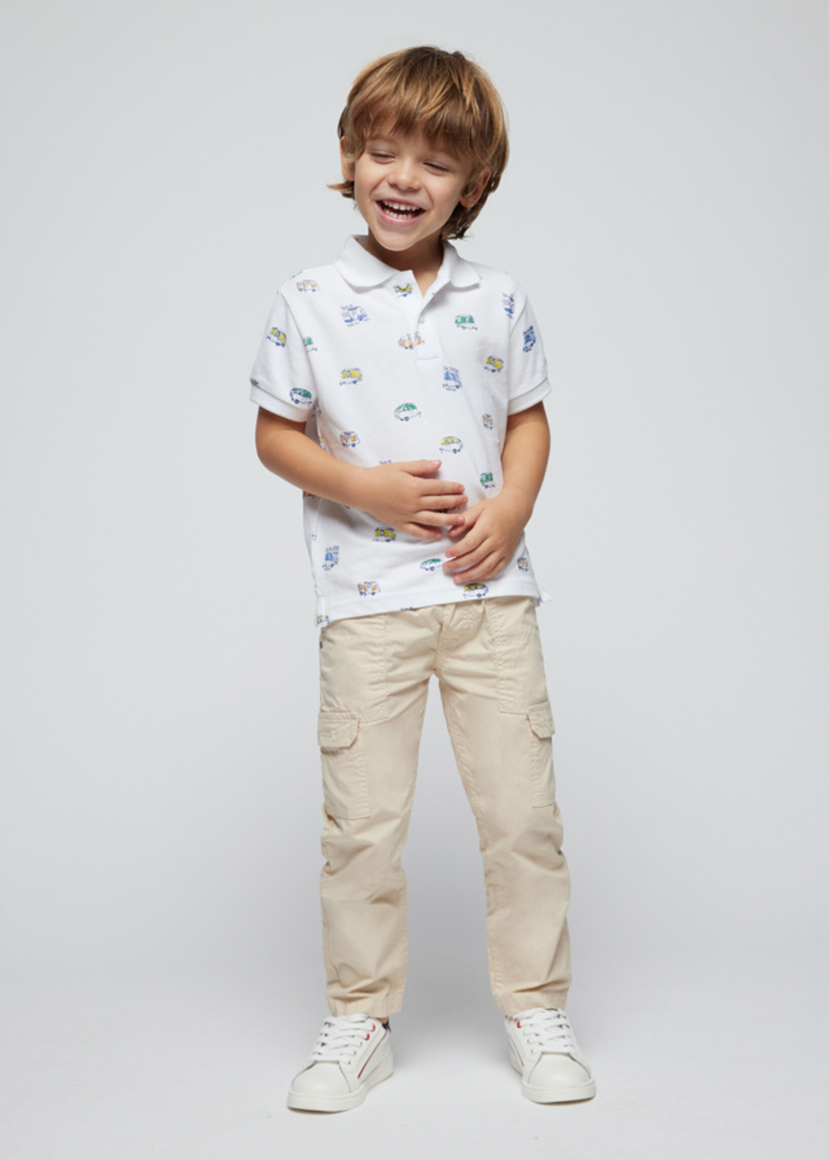 Mayoral Mini Boy             3107 S/s polo                      White