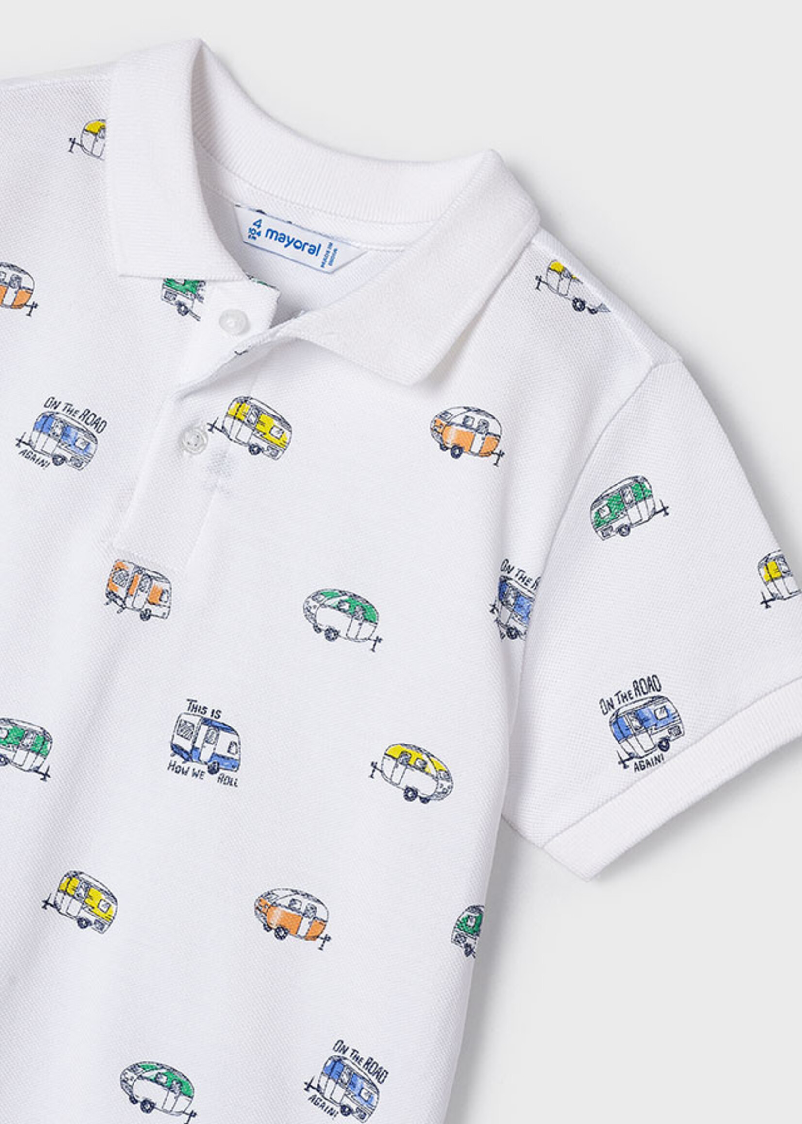 Mayoral Mini Boy             3107 S/s polo                      White