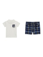 Guess SET SS POLO+INDIGO TWILL SHORT I4RG16 Pure White