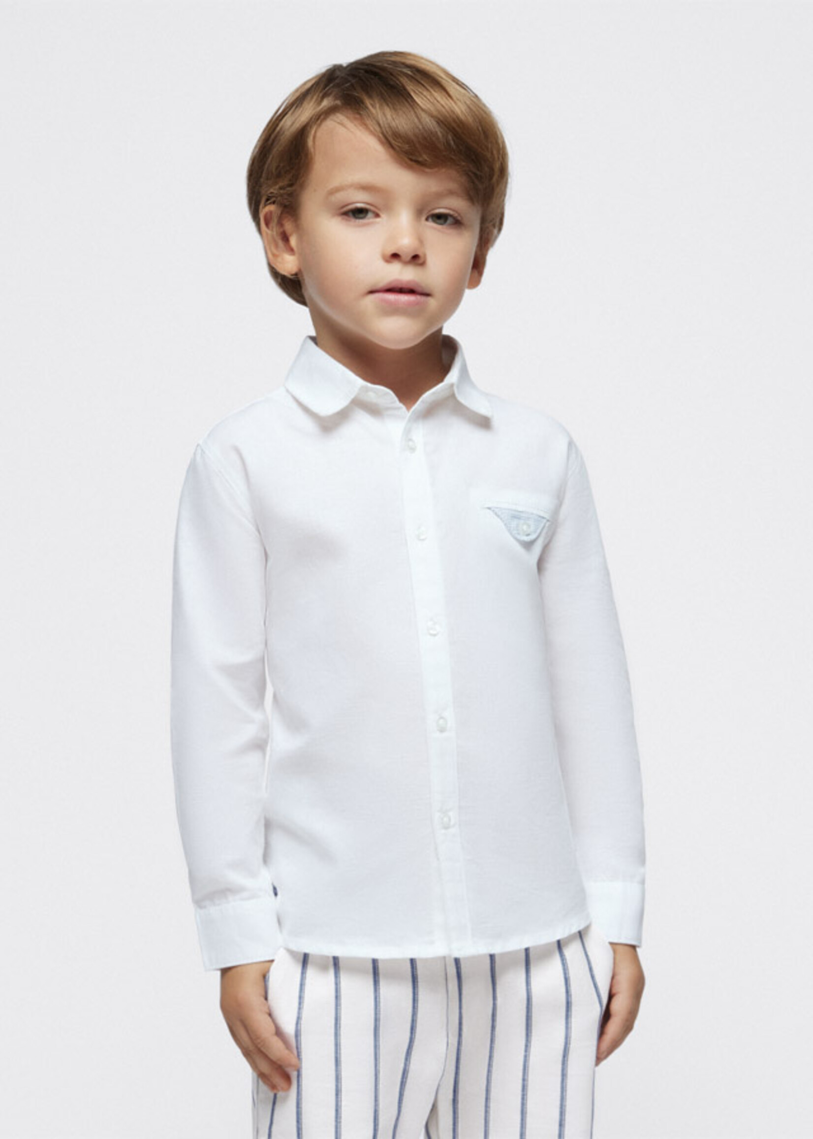 Mayoral Mini Boy             3122 S/s buttondown shirt          White