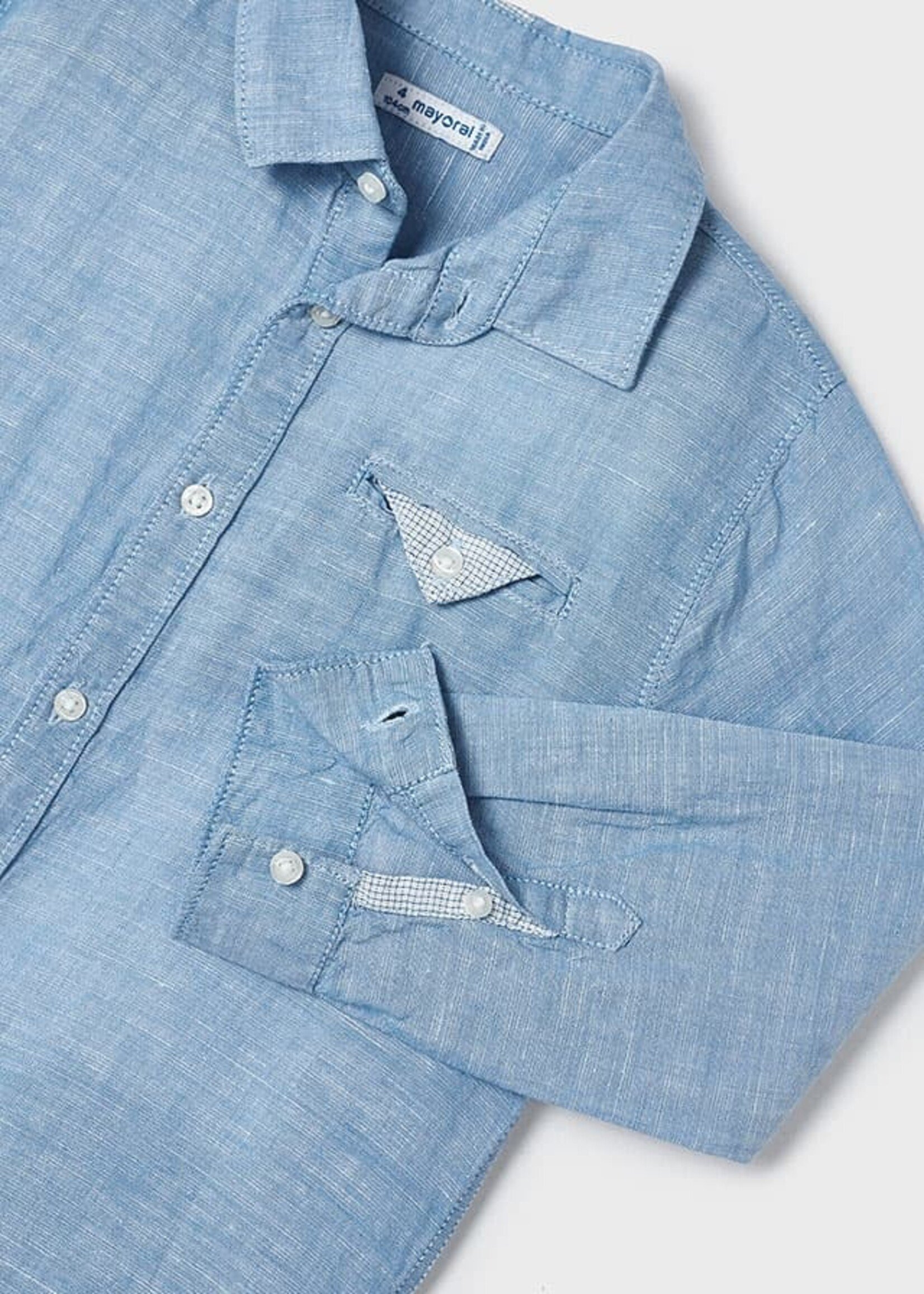 Mayoral Mini Boy             3122 S/s buttondown shirt          Ocean