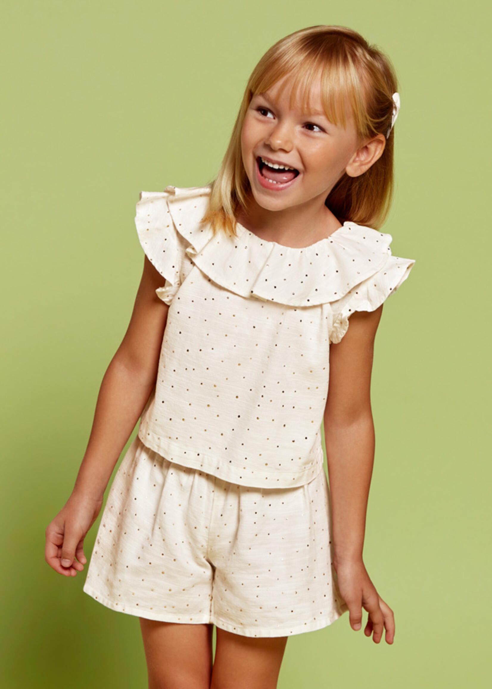 Mayoral Mini Girl            3258 Shorts set                    Natural