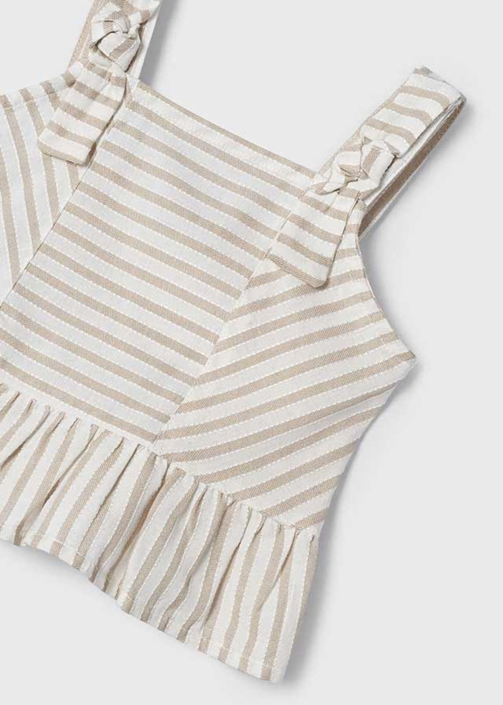 Mayoral Mini Girl            3539 Stripes long trousers         Beige