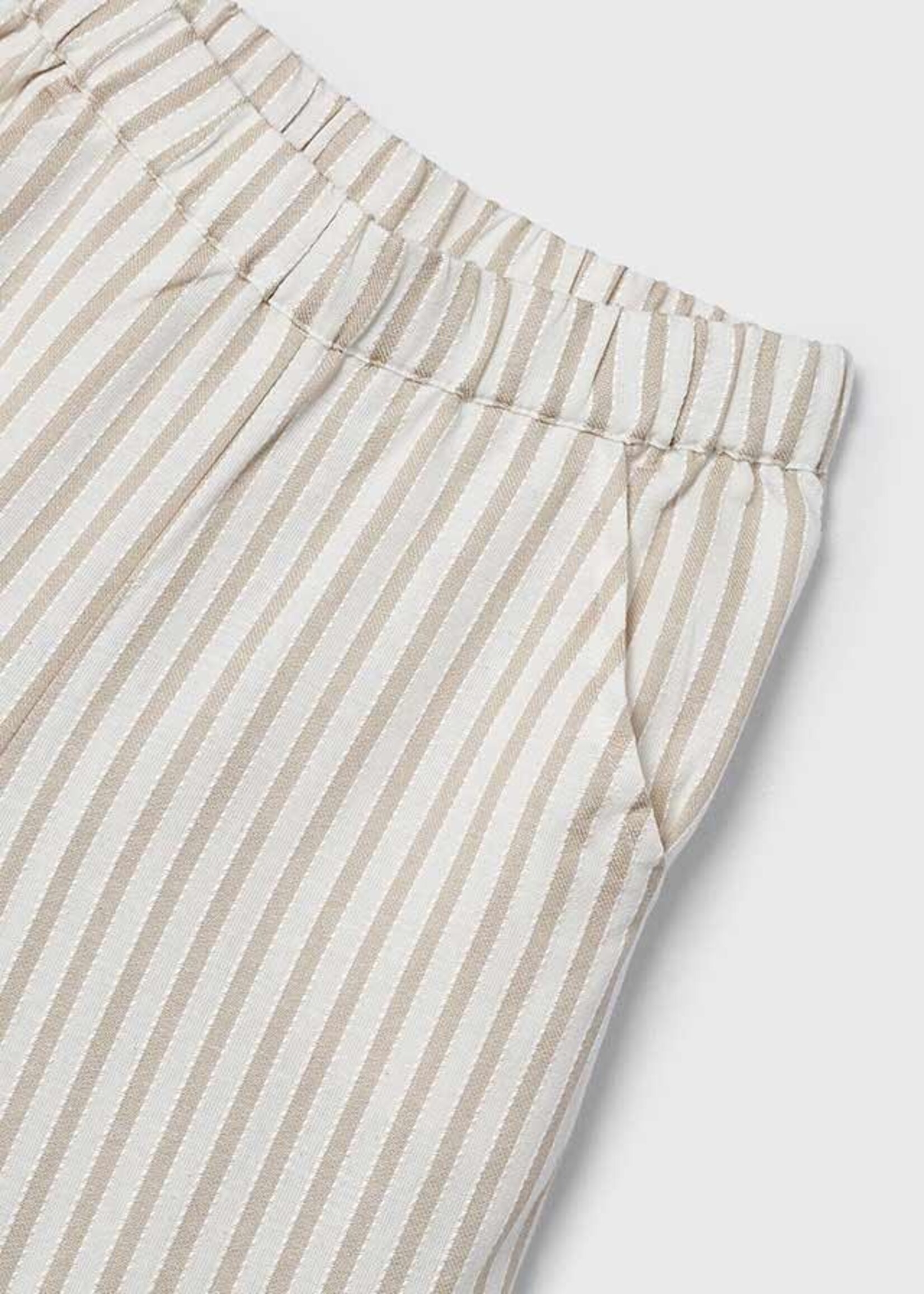 Mayoral Mini Girl            3539 Stripes long trousers         Beige