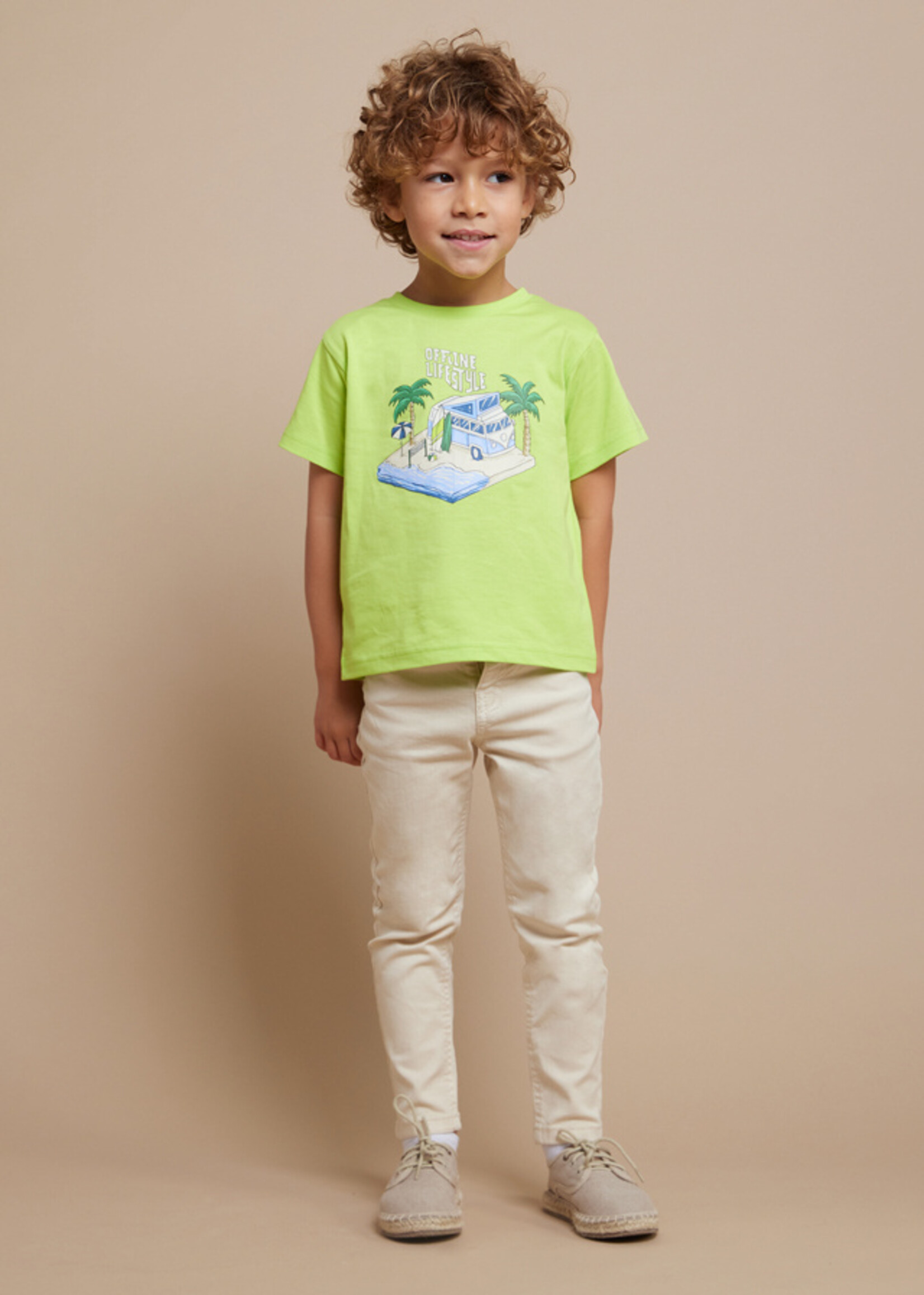 Mayoral Mini Boy             3550 Twill skinny fit pants        Hummus