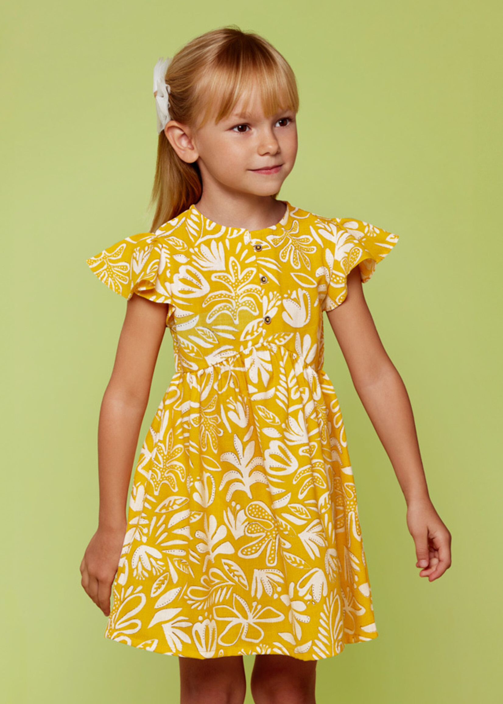 Mayoral Mini Girl            3923 Printed dress                 Honey
