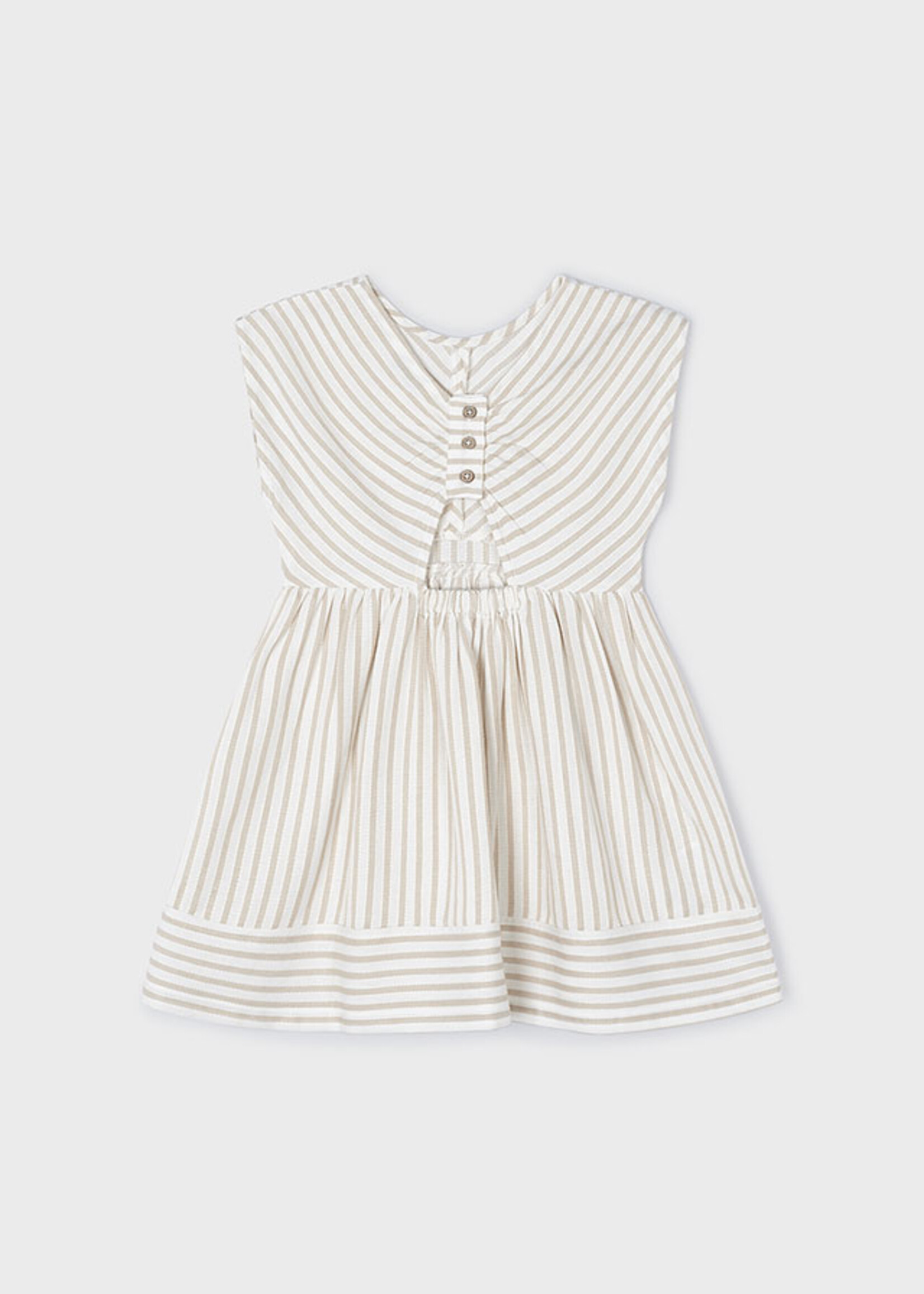 Mayoral Mini Girl            3931 Stripes dress                 Beige