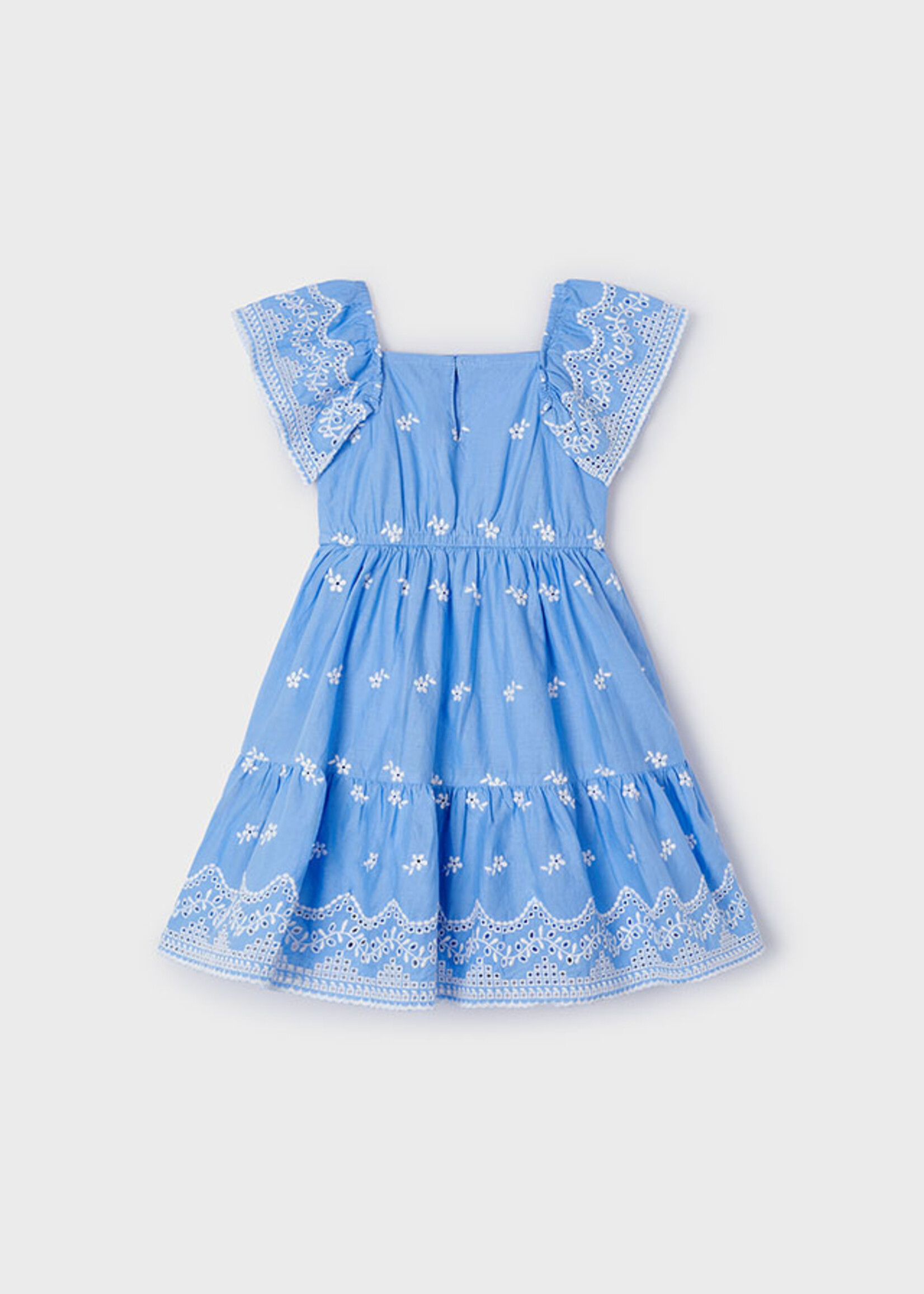 Mayoral Mini Girl            3933 Embroidered dress             Indigo