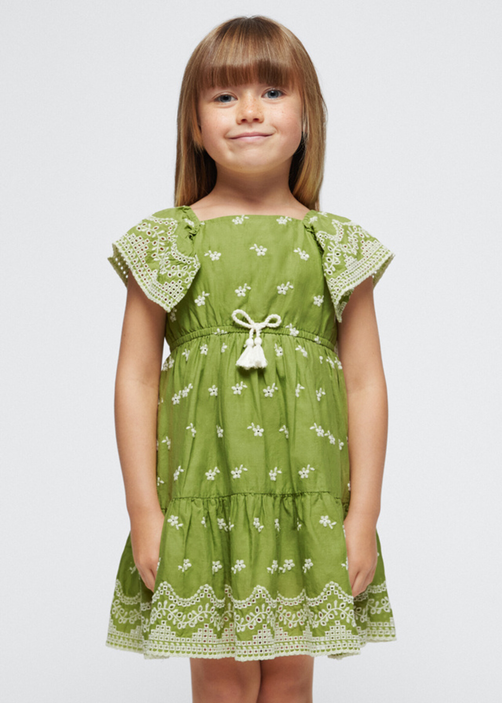 Mayoral Mini Girl            3933 Embroidered dress             Indigo