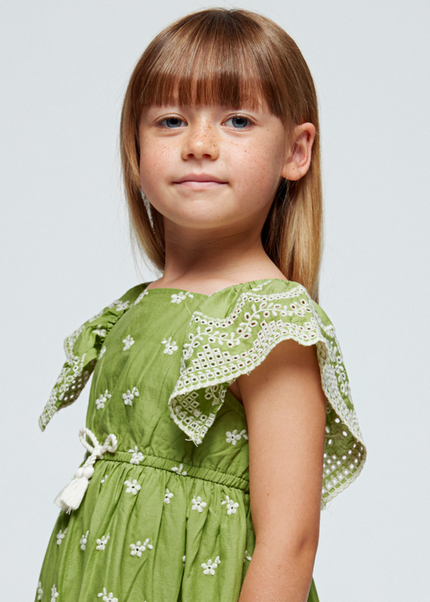 Mayoral Mini Girl            3933 Embroidered dress             Indigo