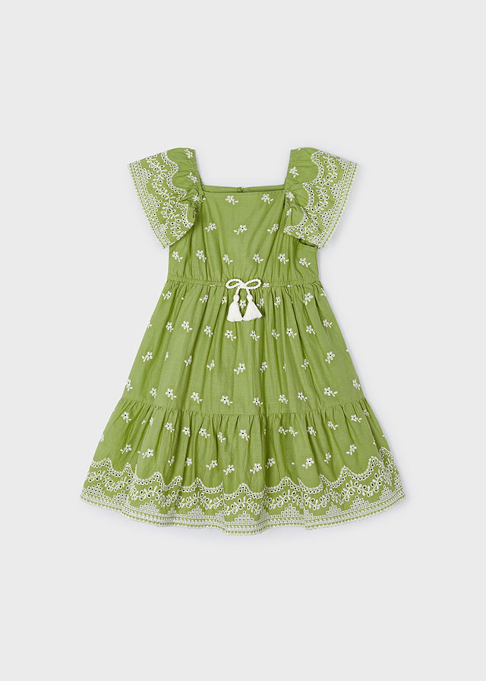 Mayoral Mini Girl            3933 Embroidered dress             Apple