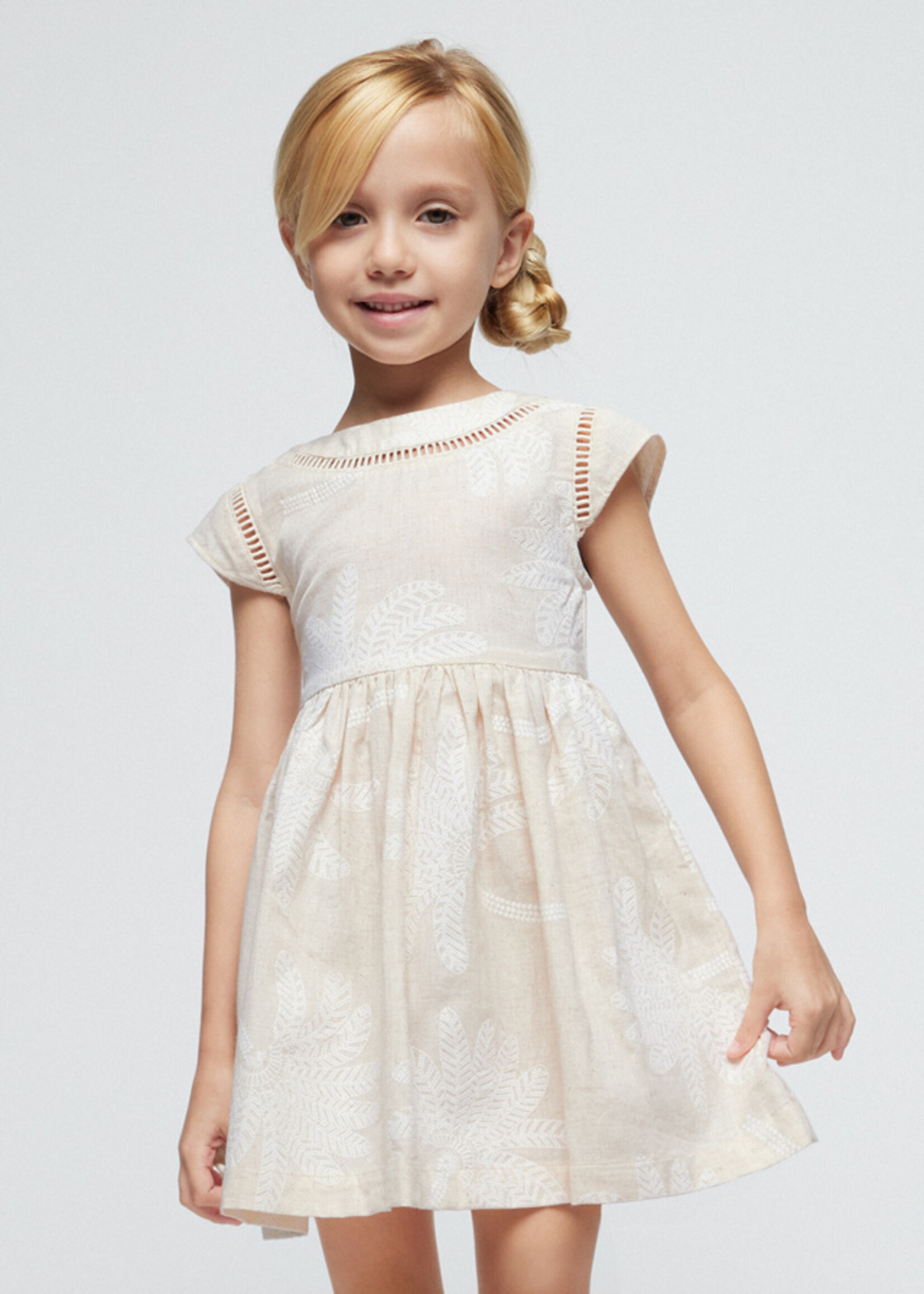 Mayoral Mini Girl            3934 Dress                         Linen-natu