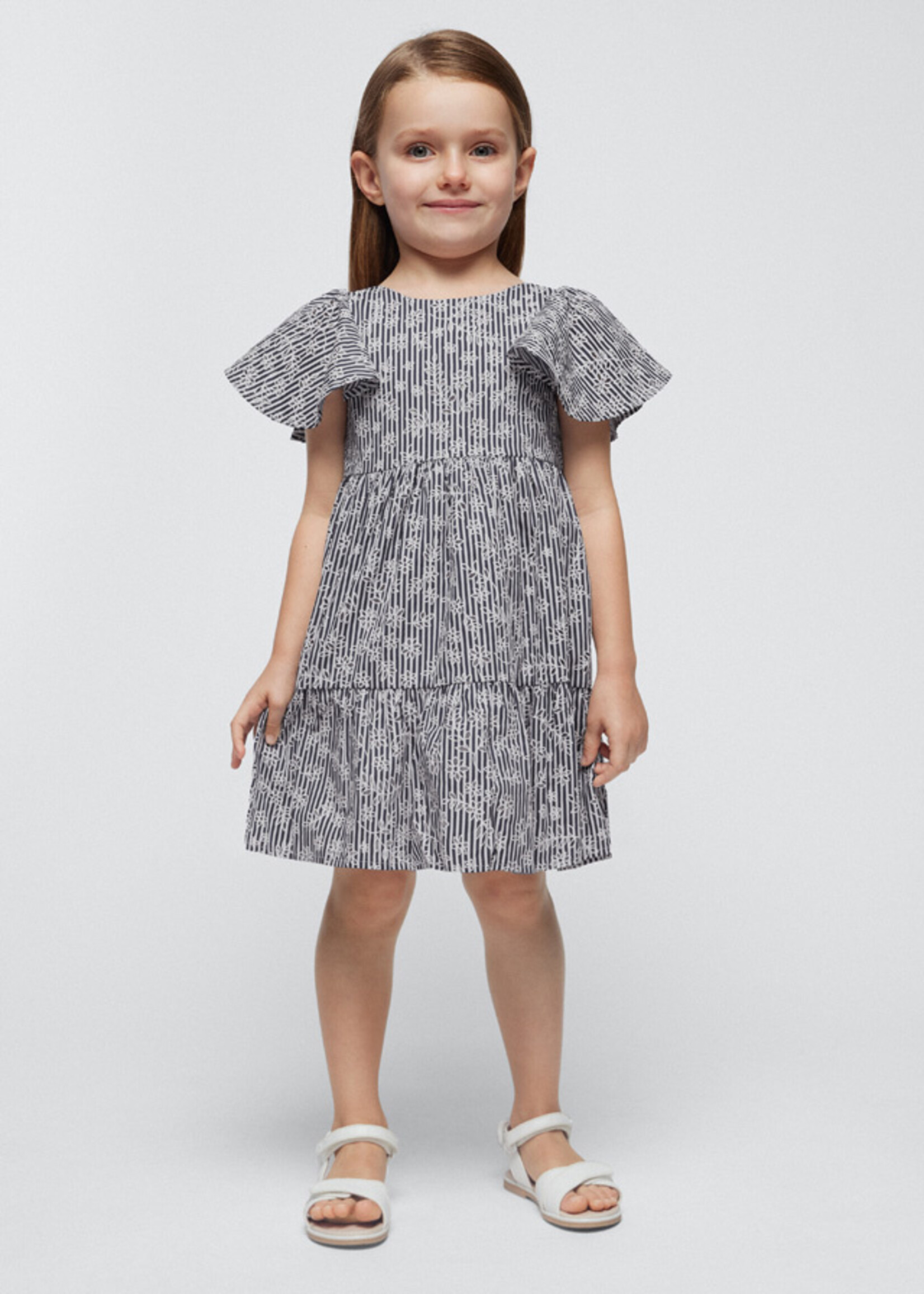 Mayoral Mini Girl            3940 Stripes dress                 Ink