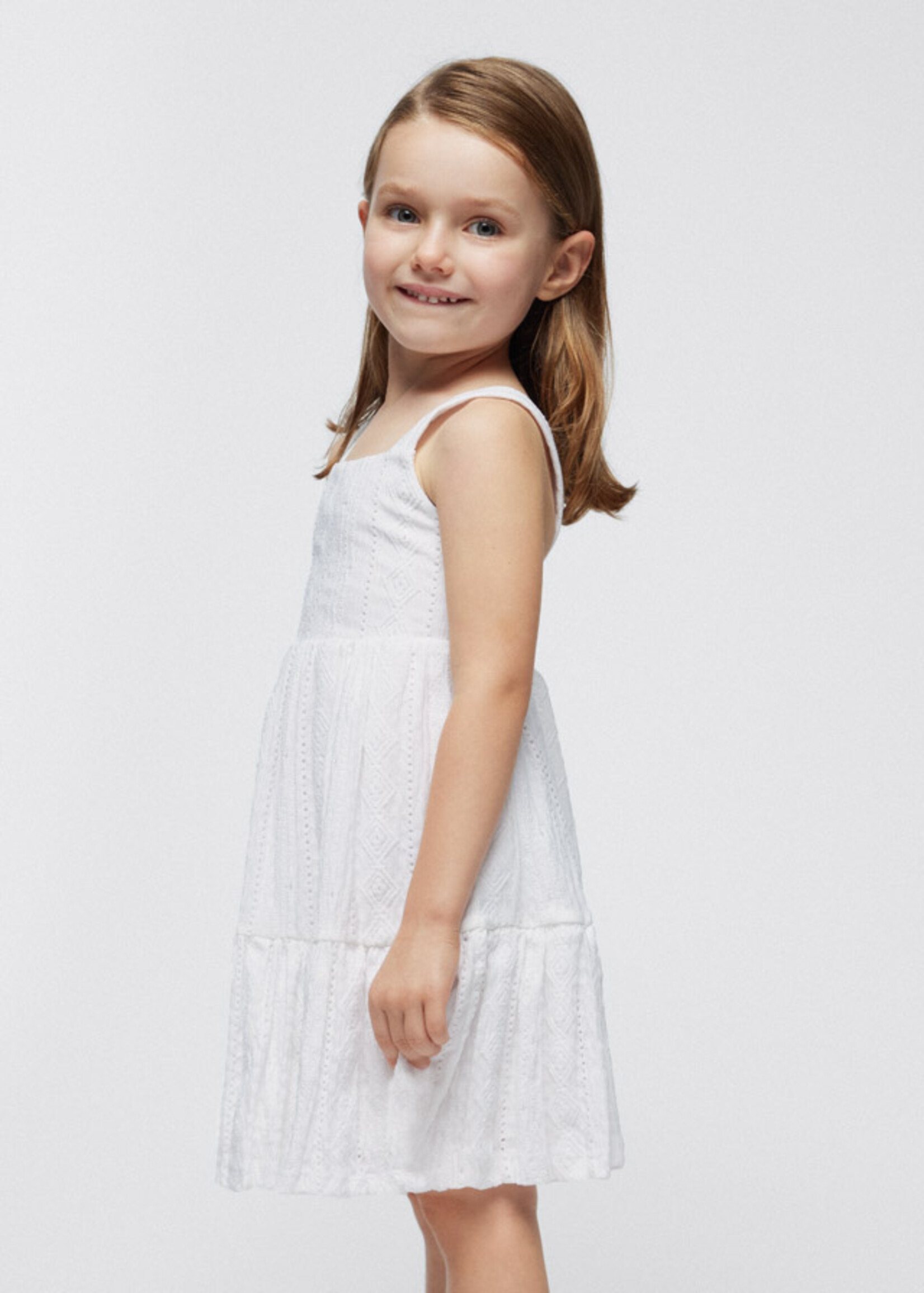 Mayoral Mini Girl            3950 Dress                         White