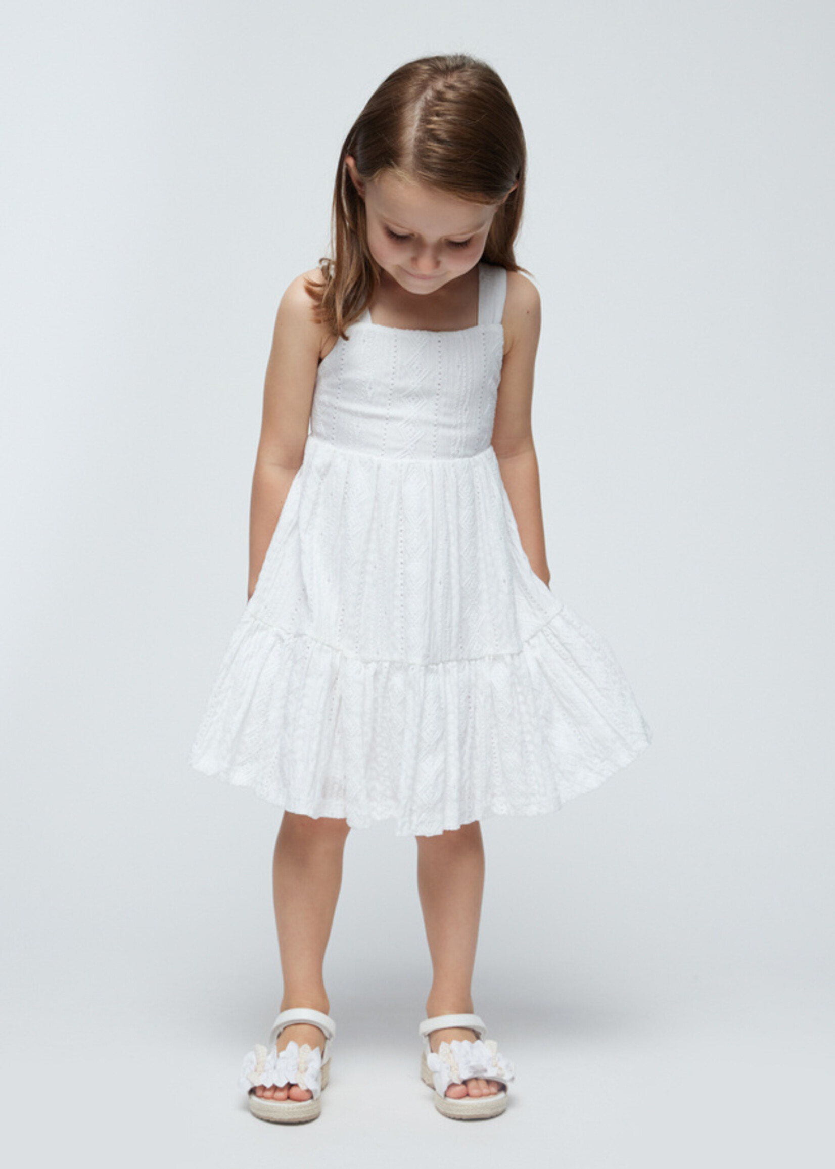 Mayoral Mini Girl            3950 Dress                         White