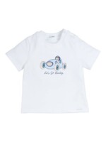 Gymp Boys T-shirt Aerobic Let's go racing 353-4441-20 White