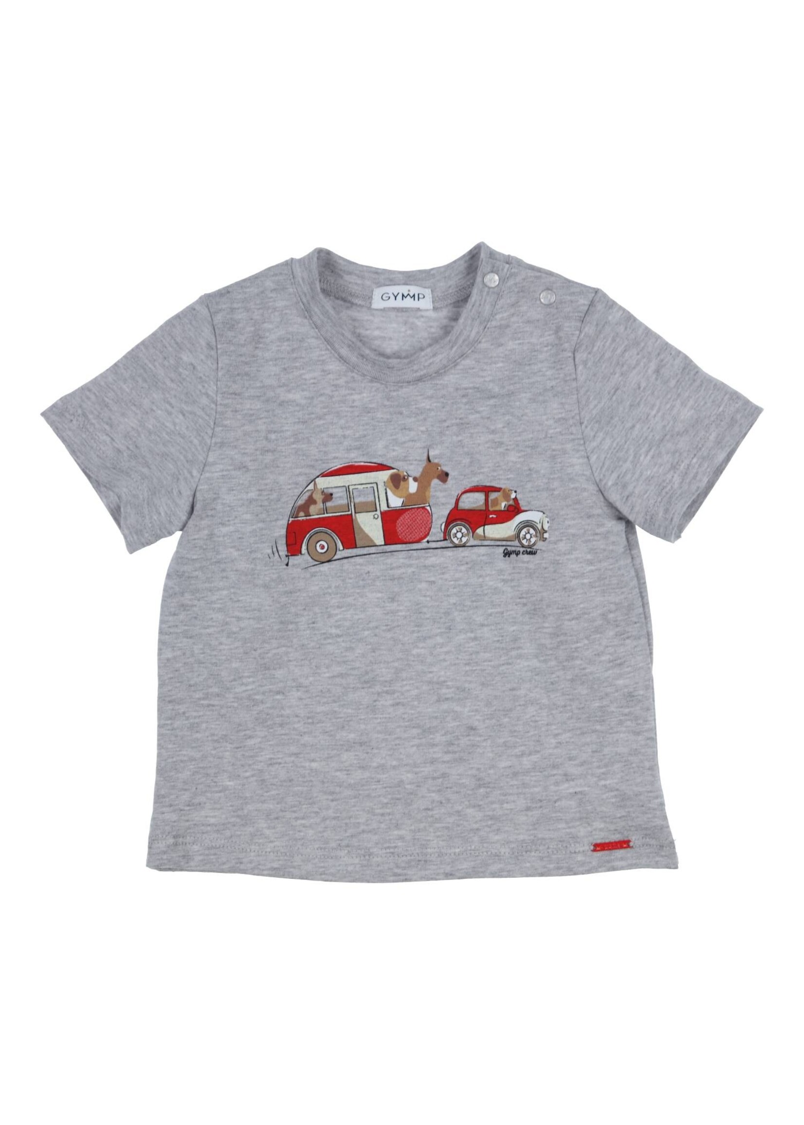 Gymp Boys T-shirt Aerochine Trailer Dogs 353-4439-20 Grey Melange