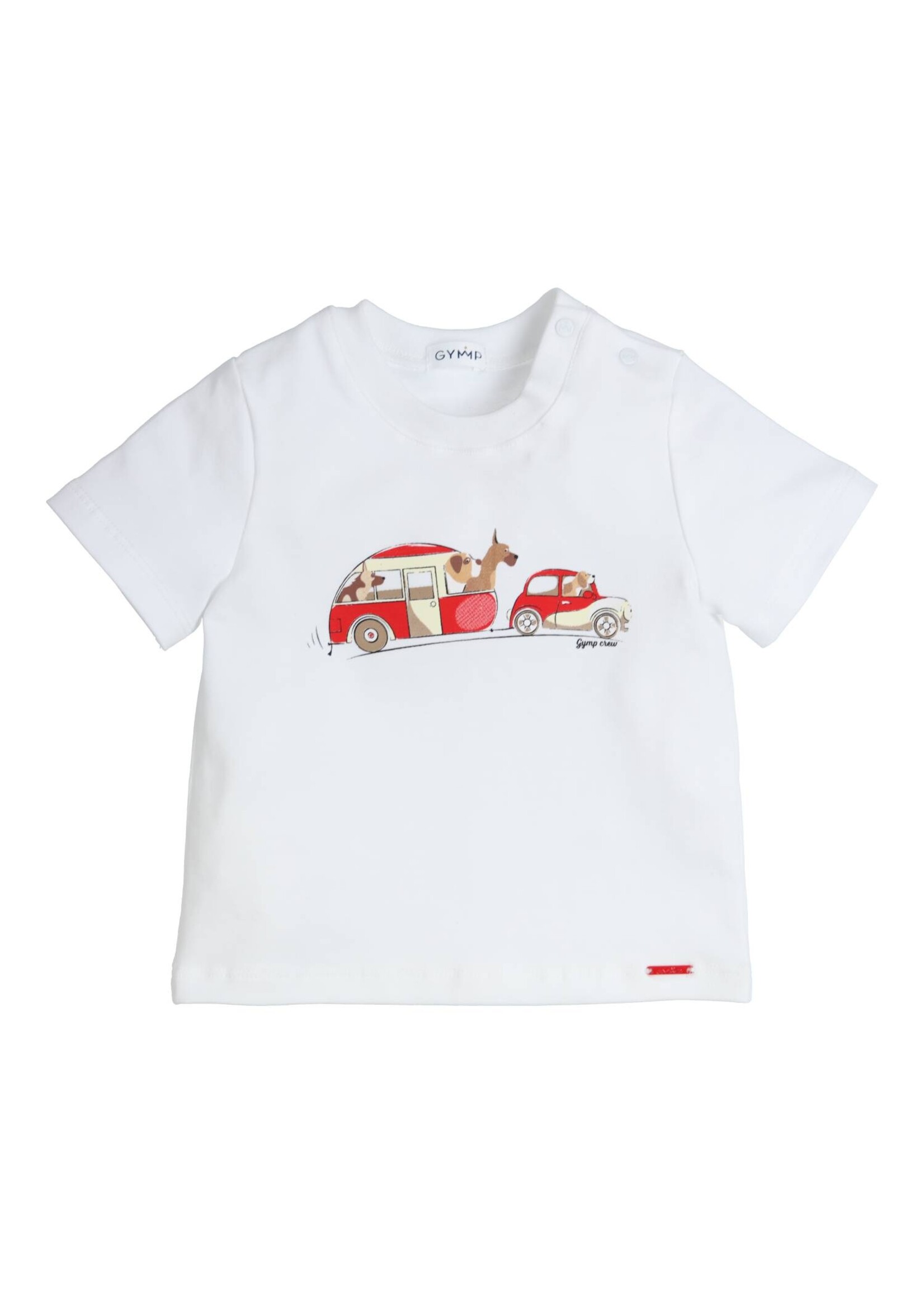 Gymp Boys T-shirt Aerobic Trailer Dogs 353-4438-20 White