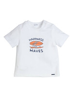 Gymp Boys T-shirt Aerobic Happiness comes in waves 353-4433-20 White