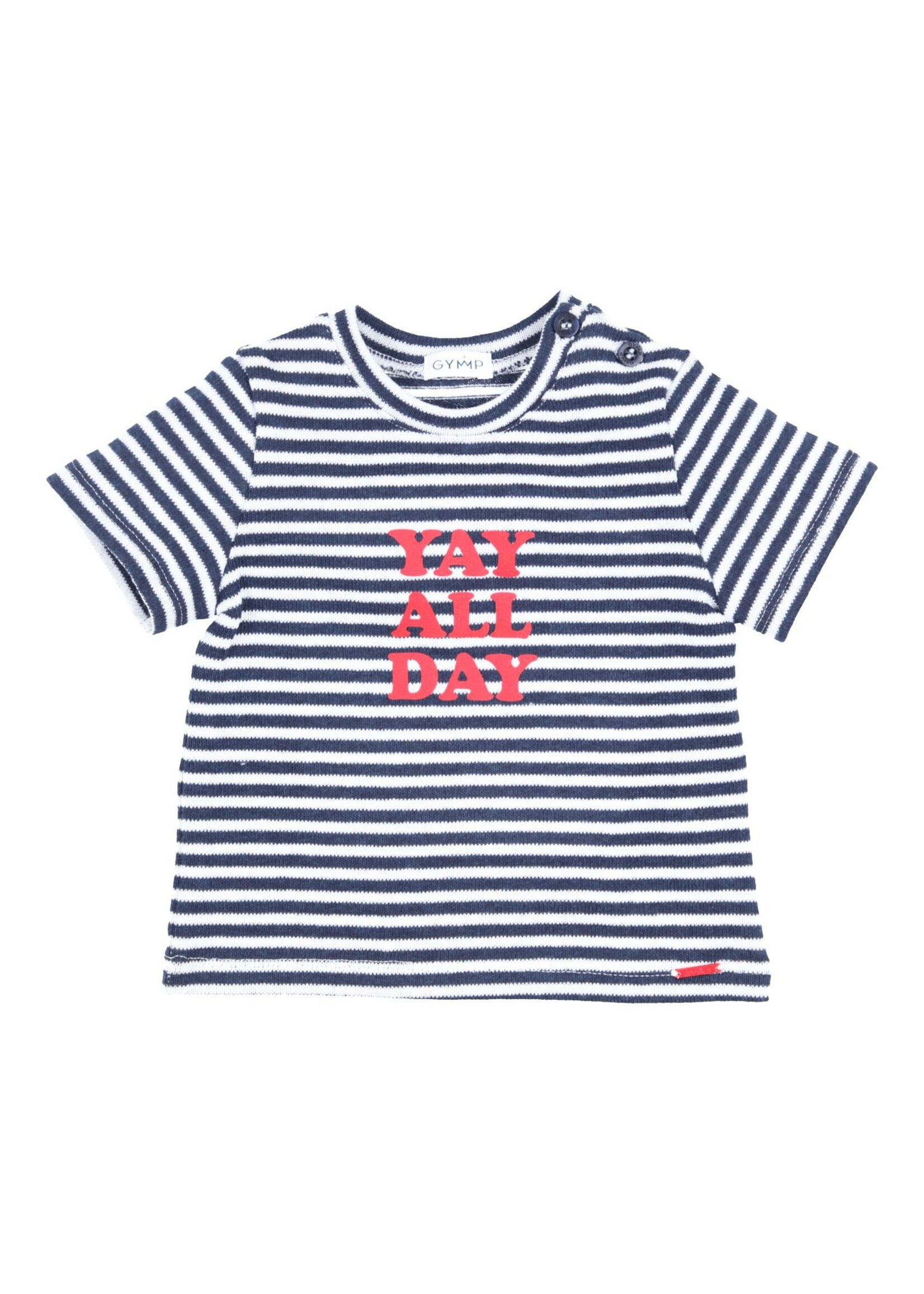 Gymp Boys T-shirt Hook Yay all Day 353-4383-20 Navy - White