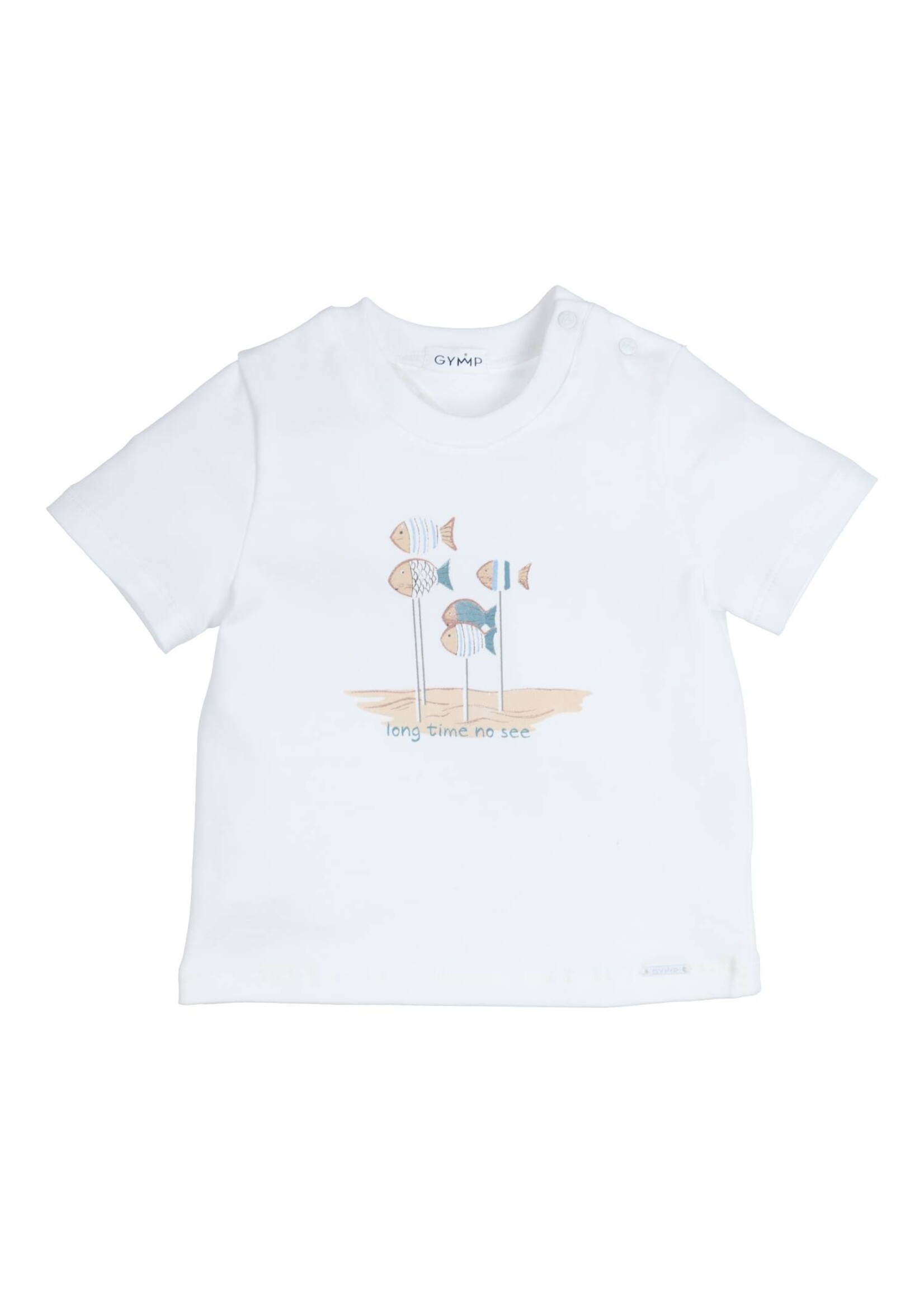 Gymp Boys T-shirt Aerobic Long time no see 353-4445-20 White