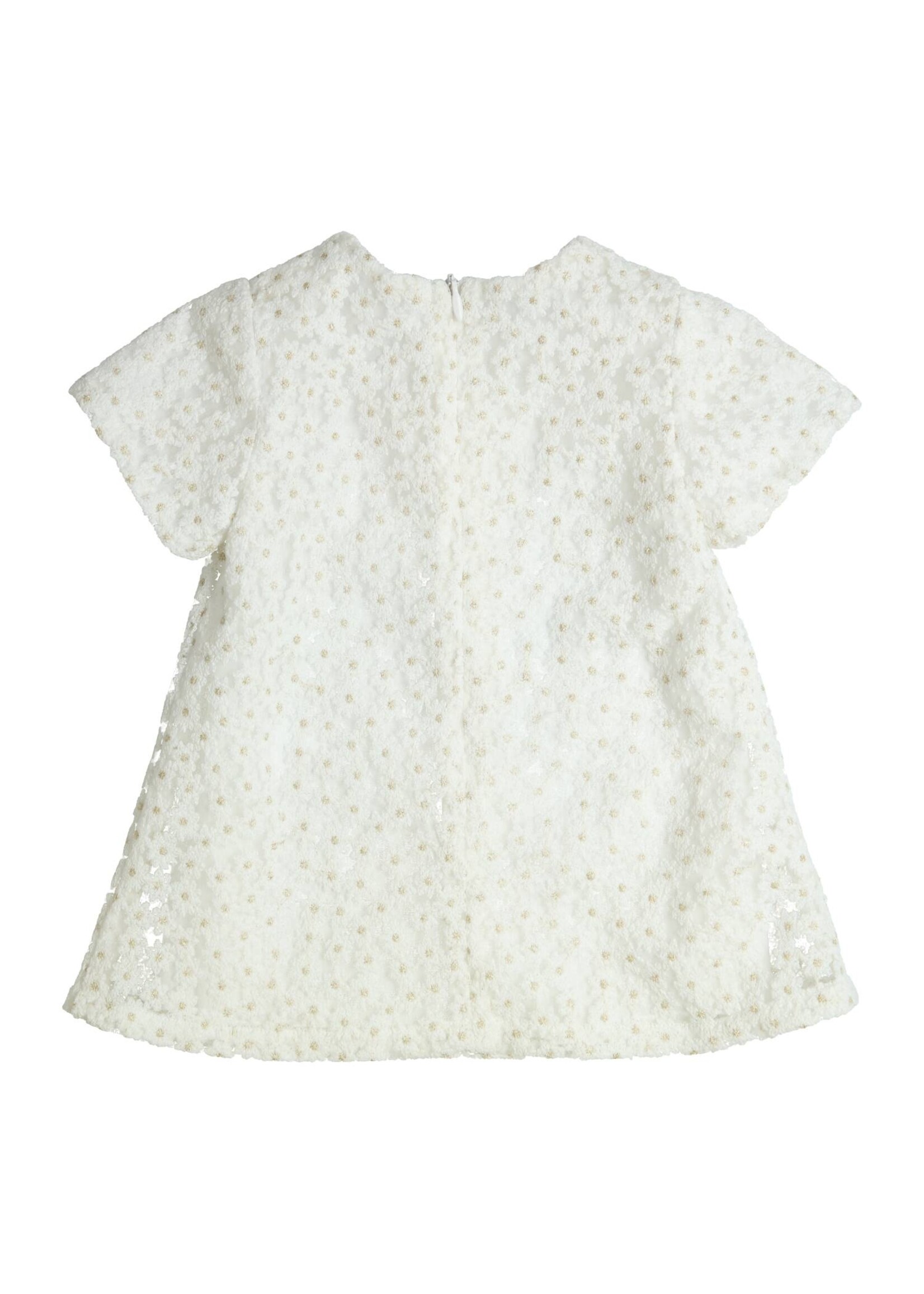 Gymp Girls Dress Hase 470-4212-10 Off White - Gold