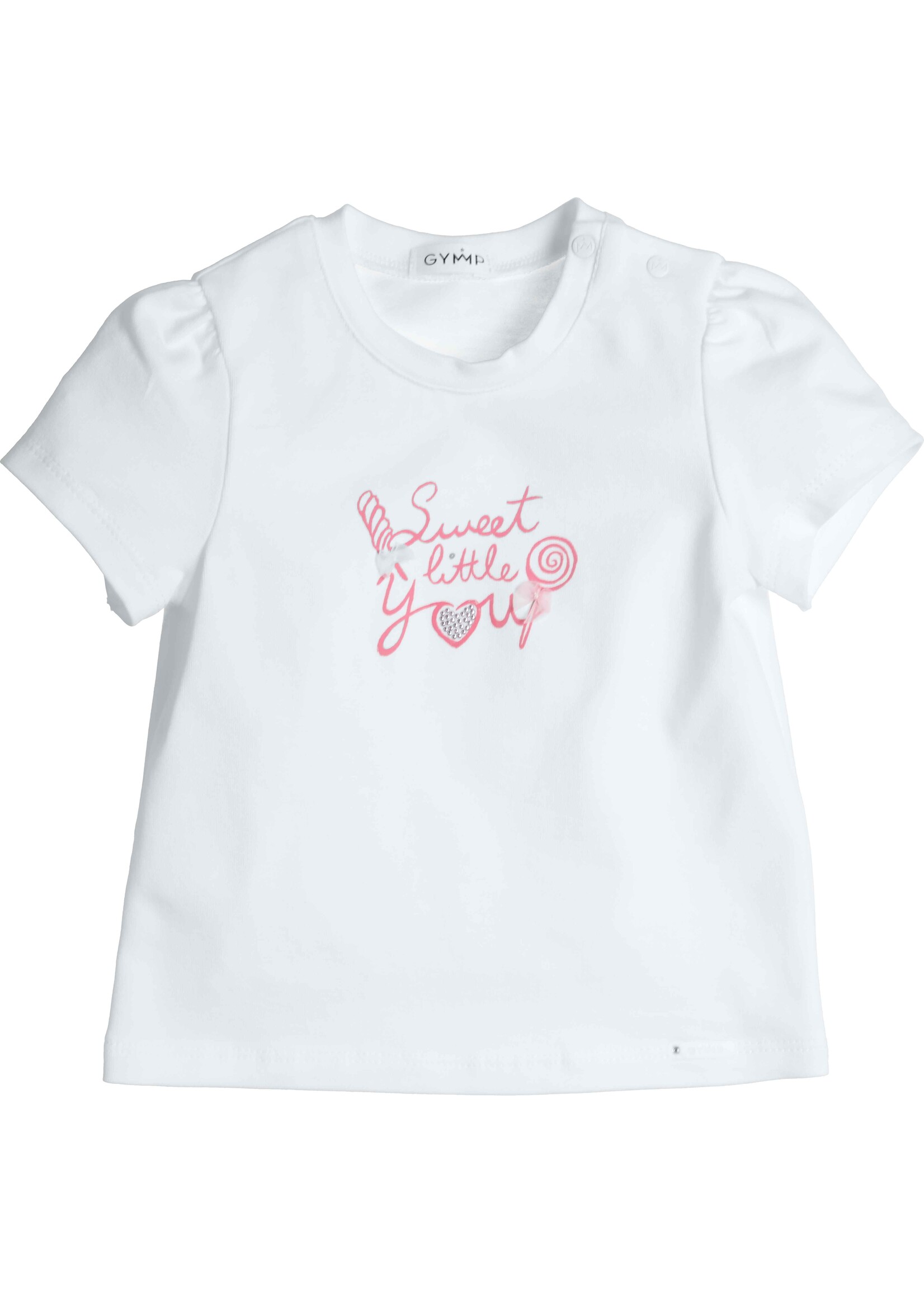 Gymp Girls T-shirt Aerobic Sweet little you 353-4360-10 White