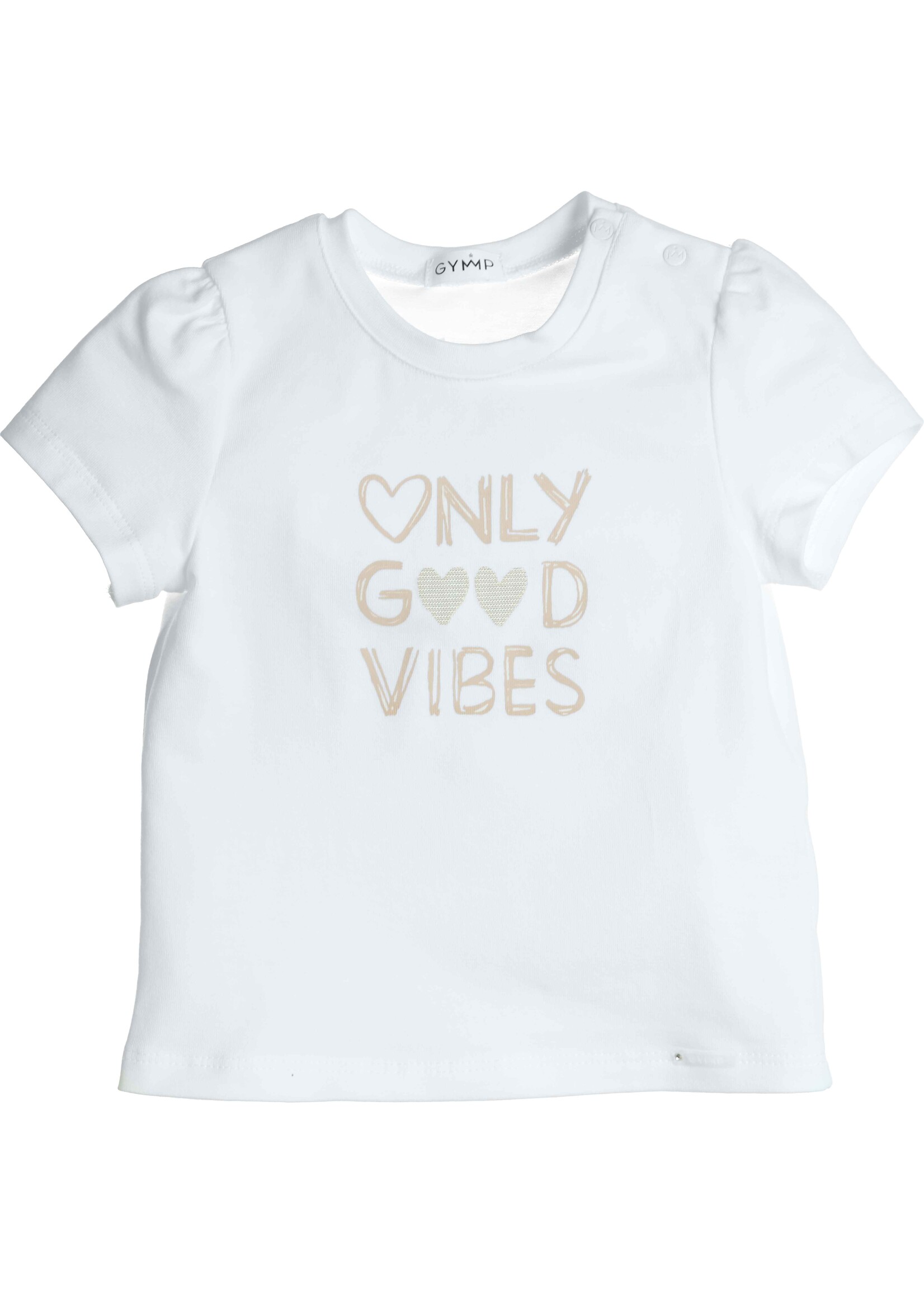 Gymp Girls T-shirt Aerobic Only good vibes 353-4358-10 White