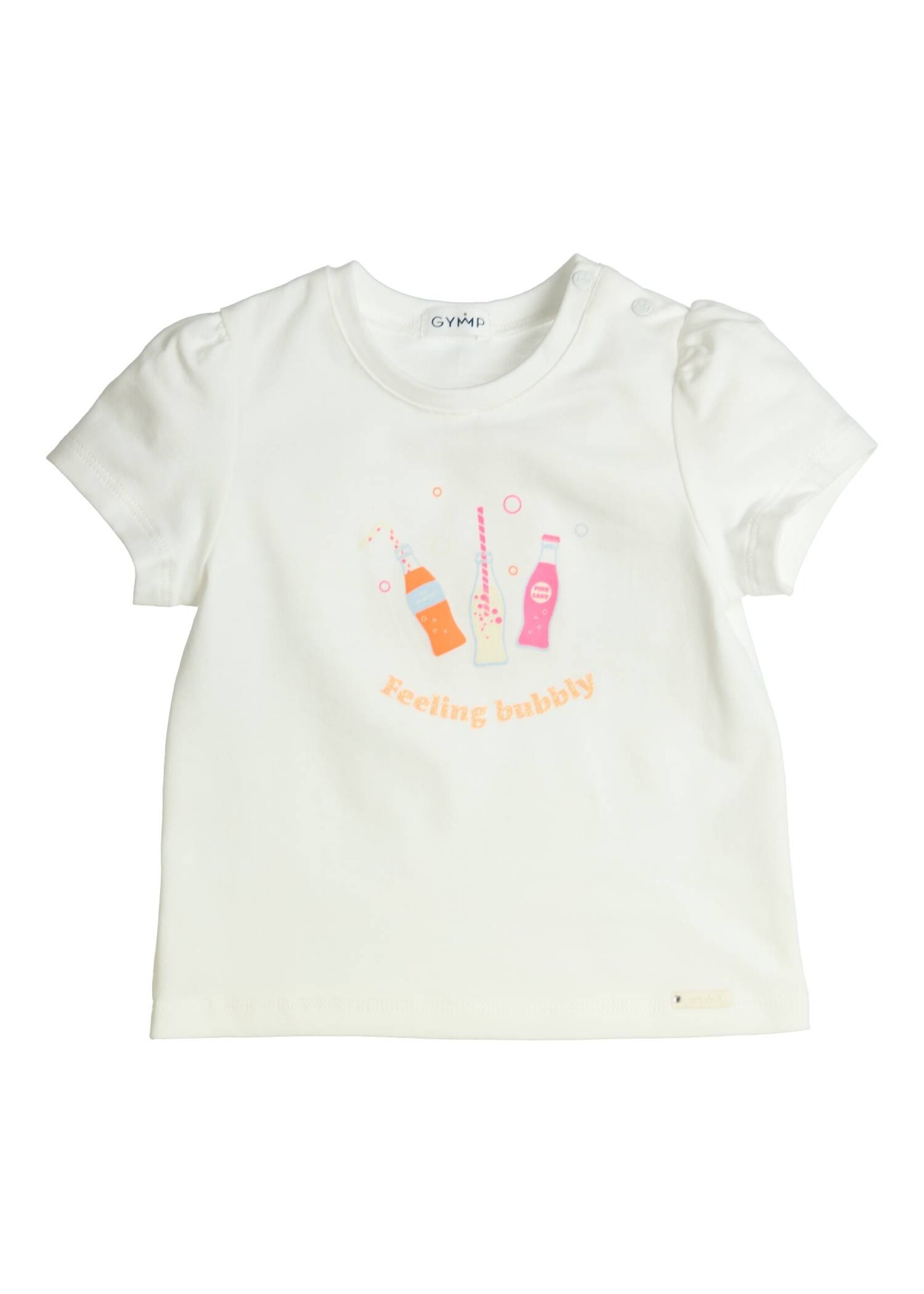 Gymp Girls T-shirt Aerobic Feeling bubbly 353-4355-10 Off White