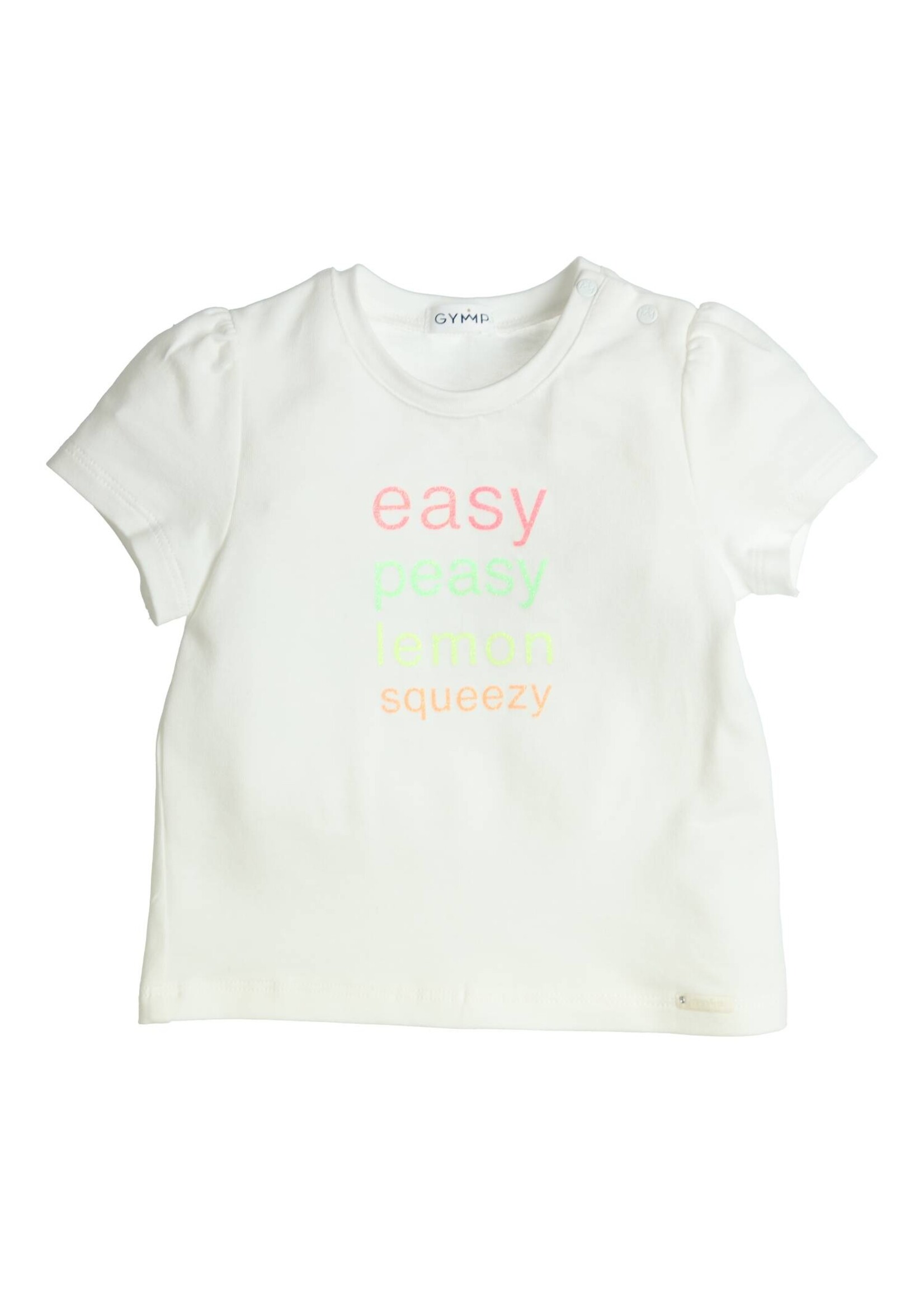 Gymp Girls T-shirt Aerobic Easy peasy lemon squeezy 353-4354-10 Off White