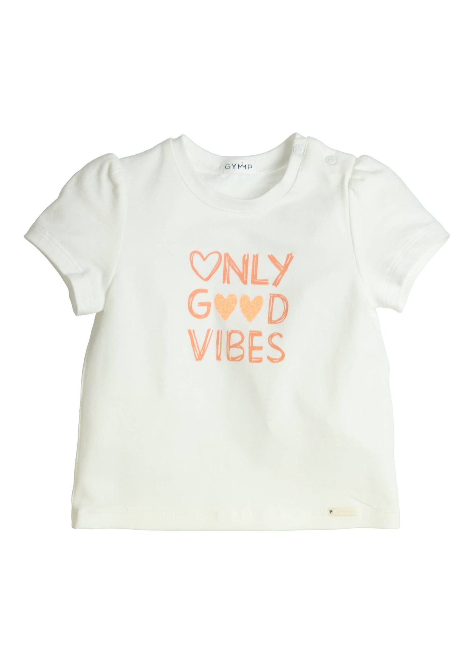 Gymp Girls T-shirt Aerobic Only good vibes 353-4330-10 Off White