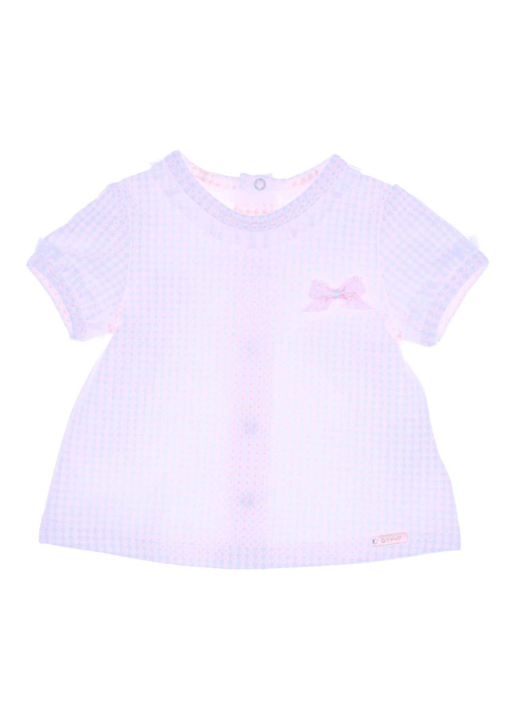 Gymp Girls T-shirt Flo 353-4324-11 Light Pink - White