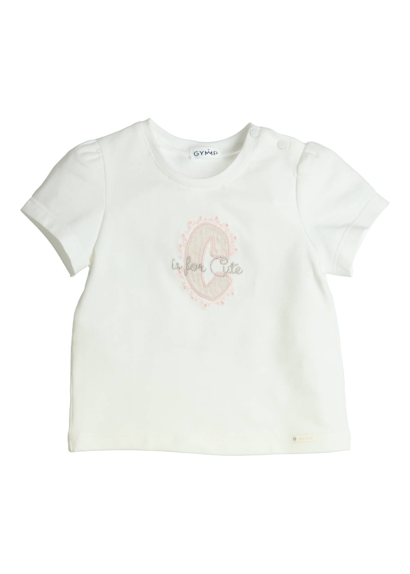 Gymp Girls T-shirt Aerobic C is for Cute 353-4295-10 Off White