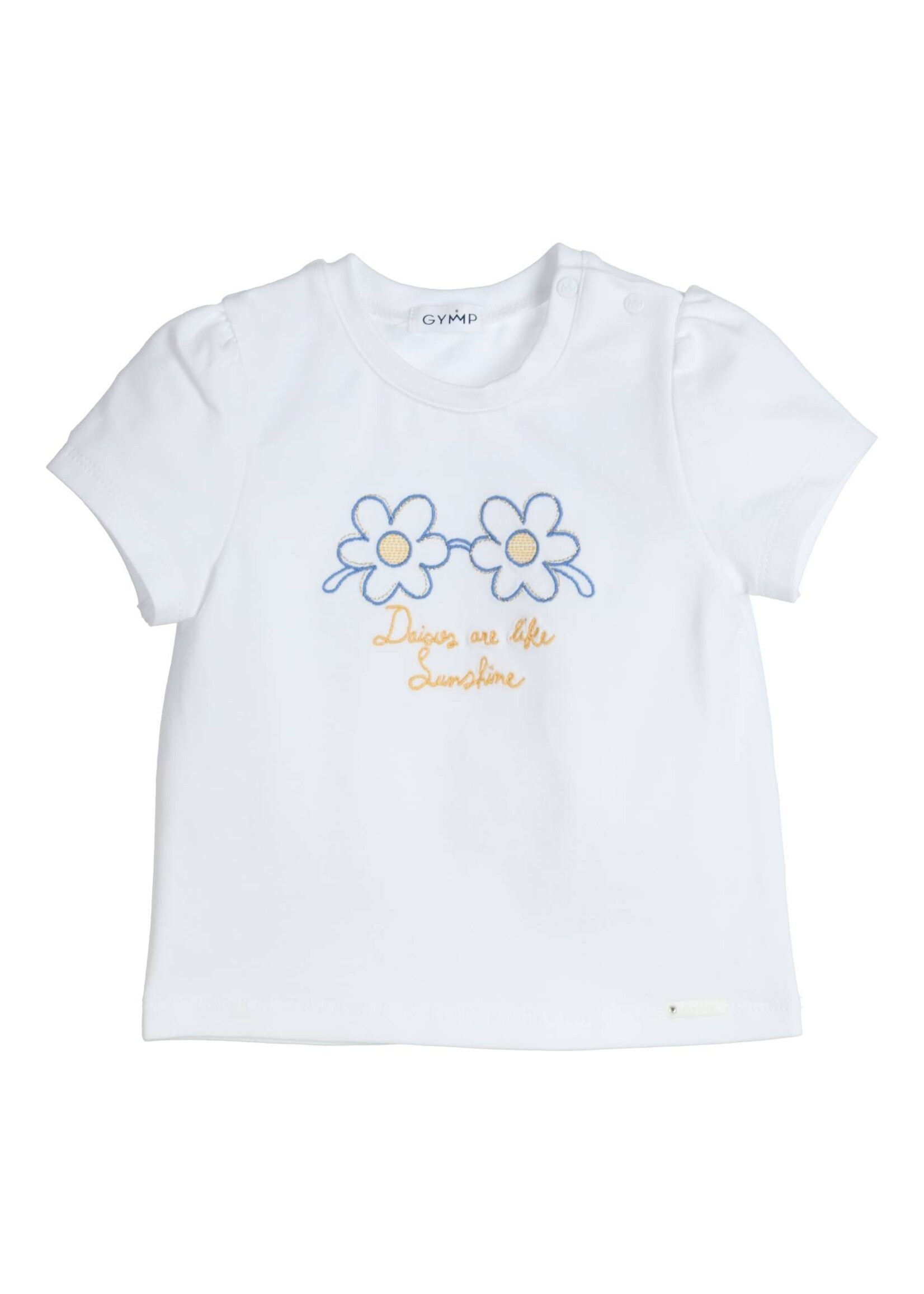 Gymp Girls T-shirt Aerobic Daisies are like Sunshine 353-4237-10 White