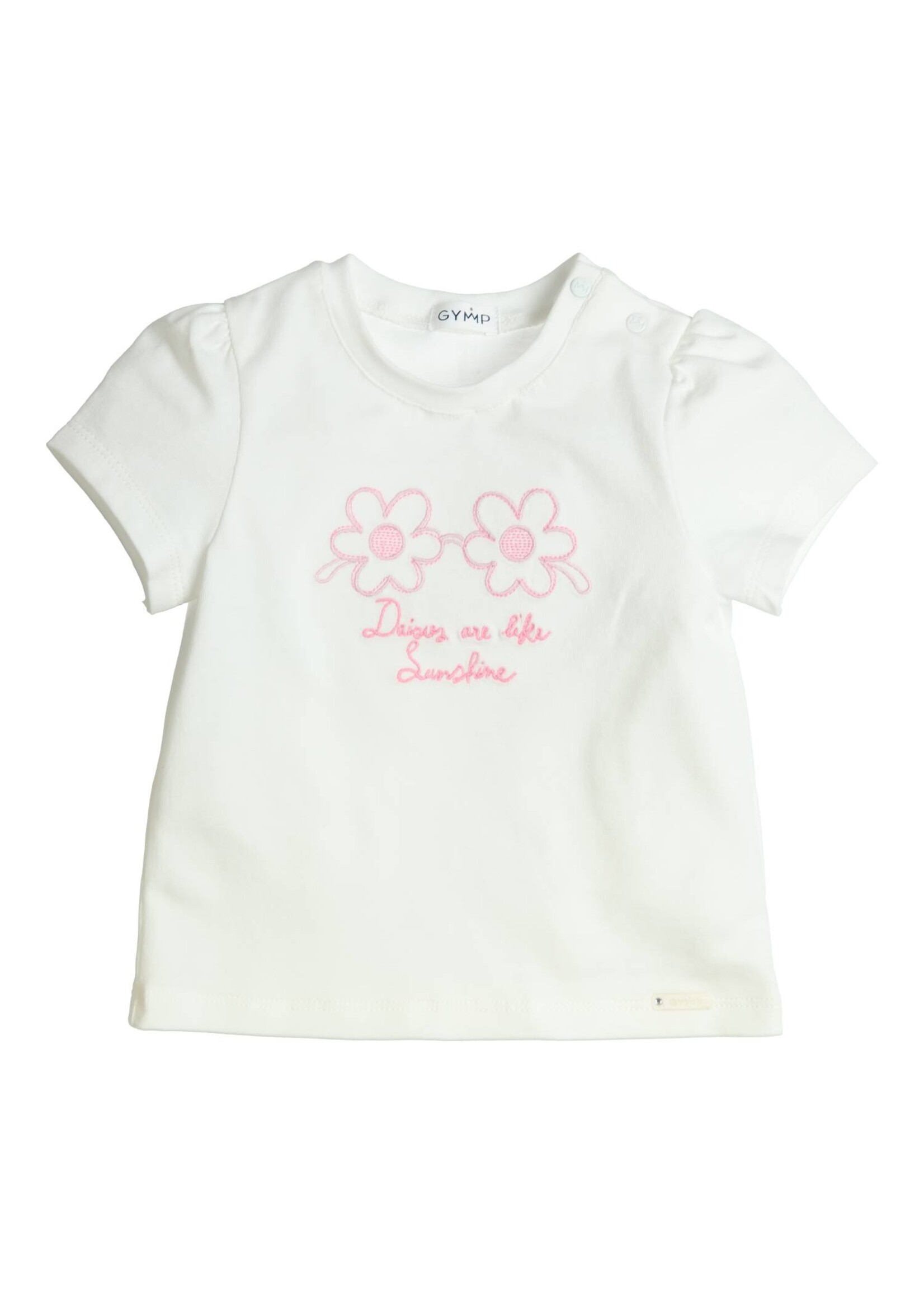 Gymp Girls T-shirt Aerobic Daisies are like Sunshine 353-4237-10 Off White