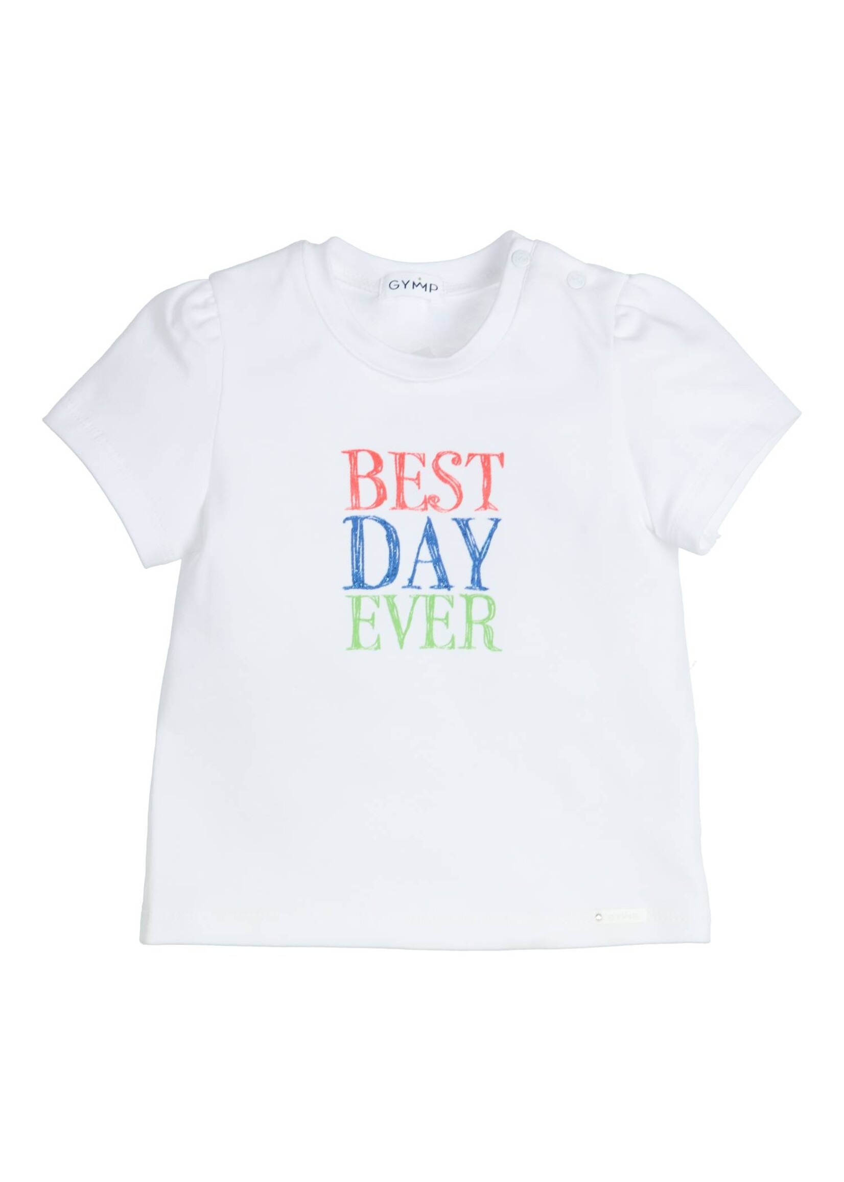 Gymp Girls T-shirt Aerobic Best Day Ever 353-4231-10 White
