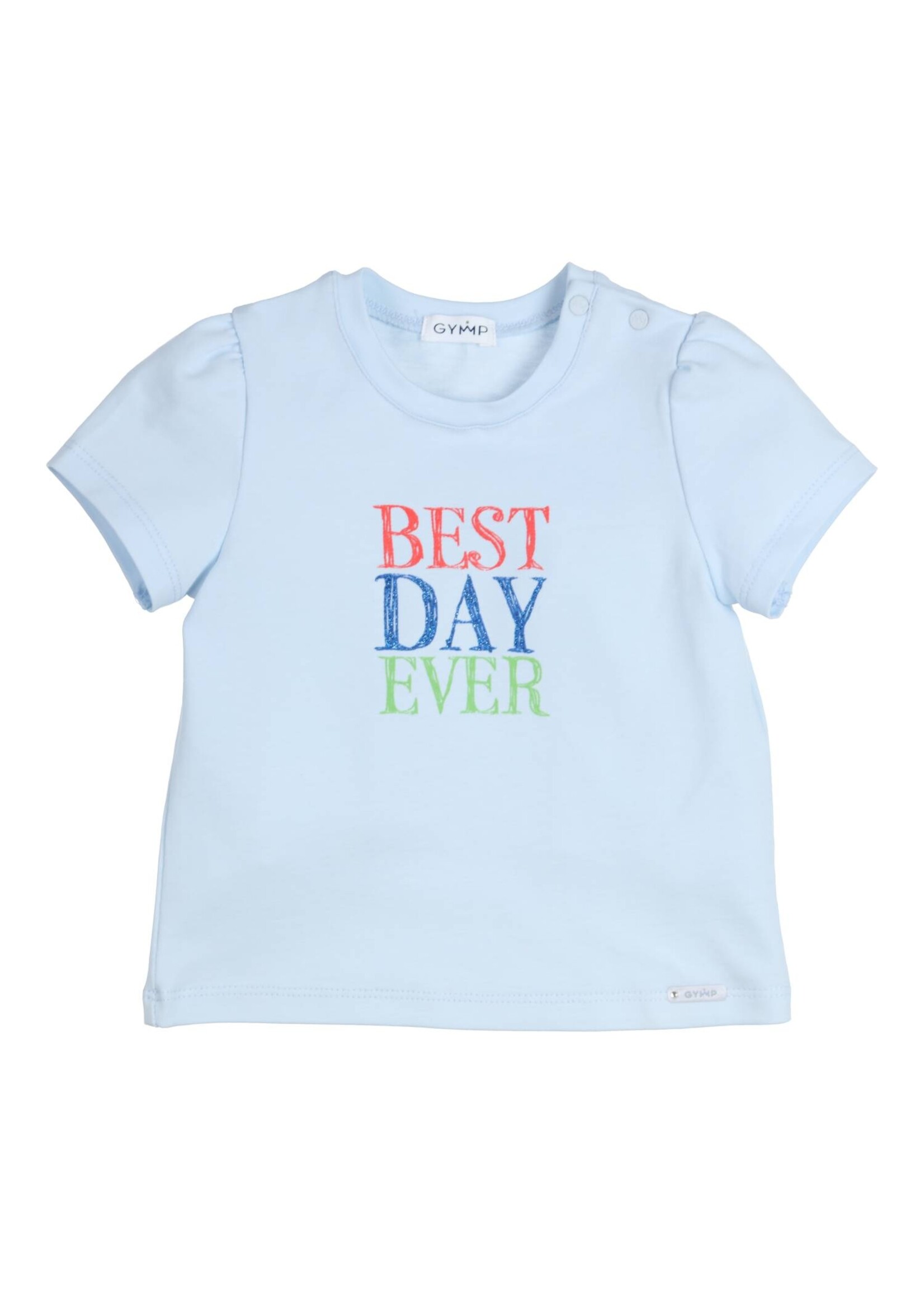 Gymp Girls T-shirt Aerobic Best Day Ever 353-4231-10 Light Blue