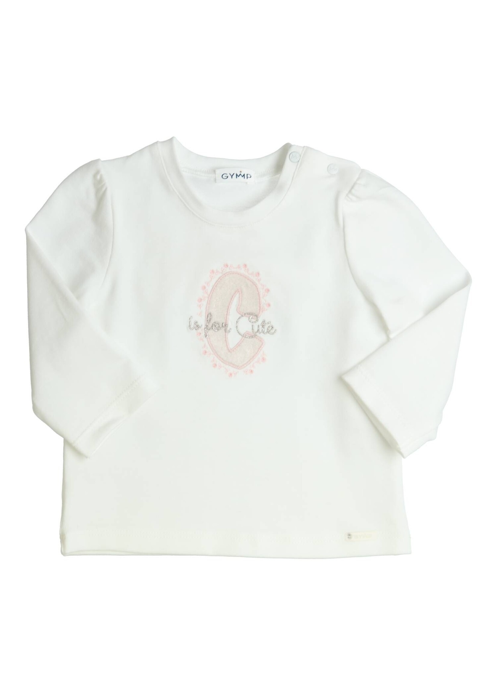 Gymp Girls Longsleeve Aerobic C is for Cute 352-4296-10 Off White