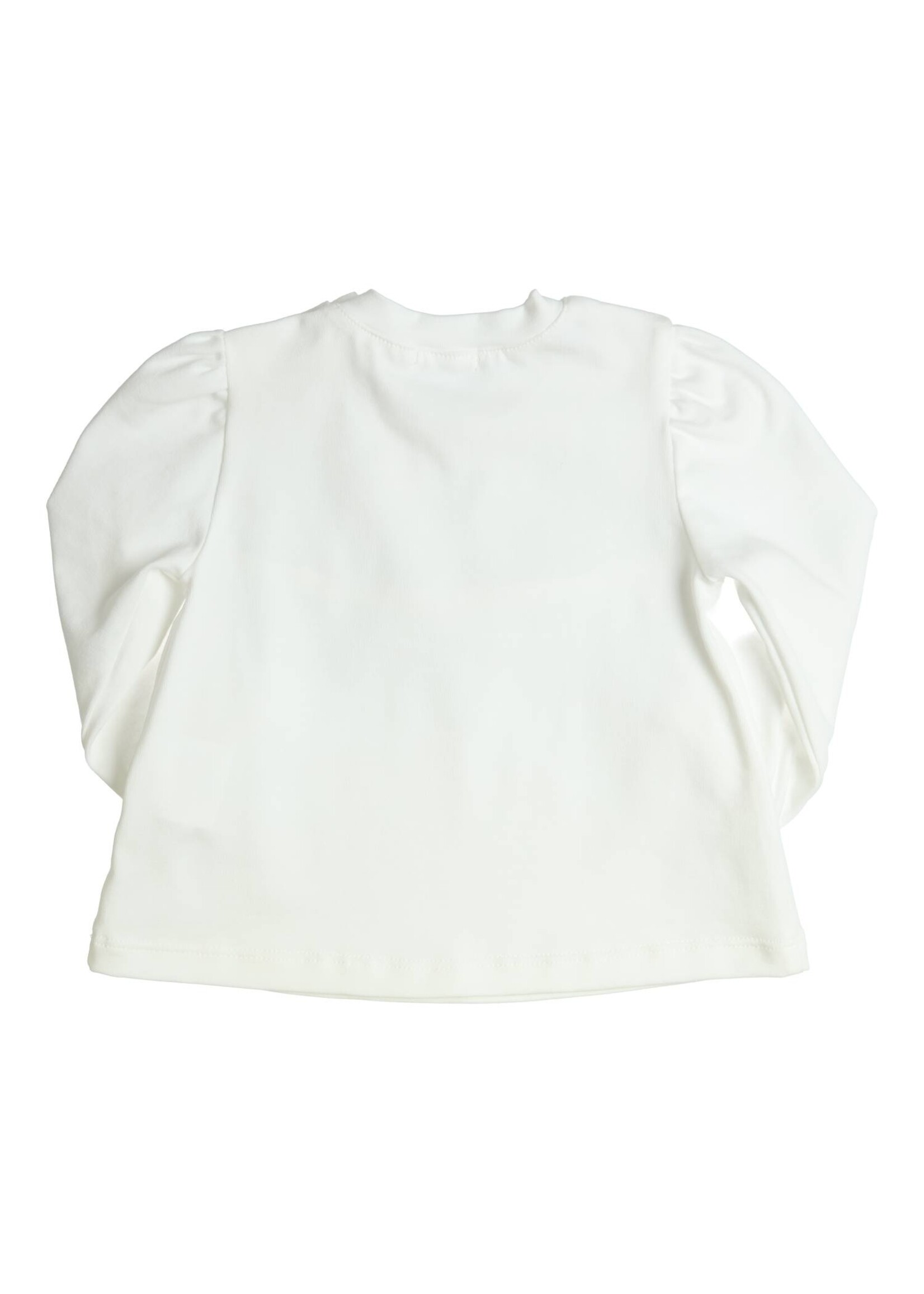 Gymp Girls Longsleeve Aerobic with bow 352-4128-10 Off White