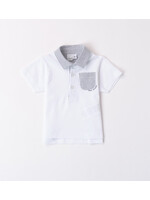 Ido 48611 SHORT SLEEVED POLO OPTICAL WHITE