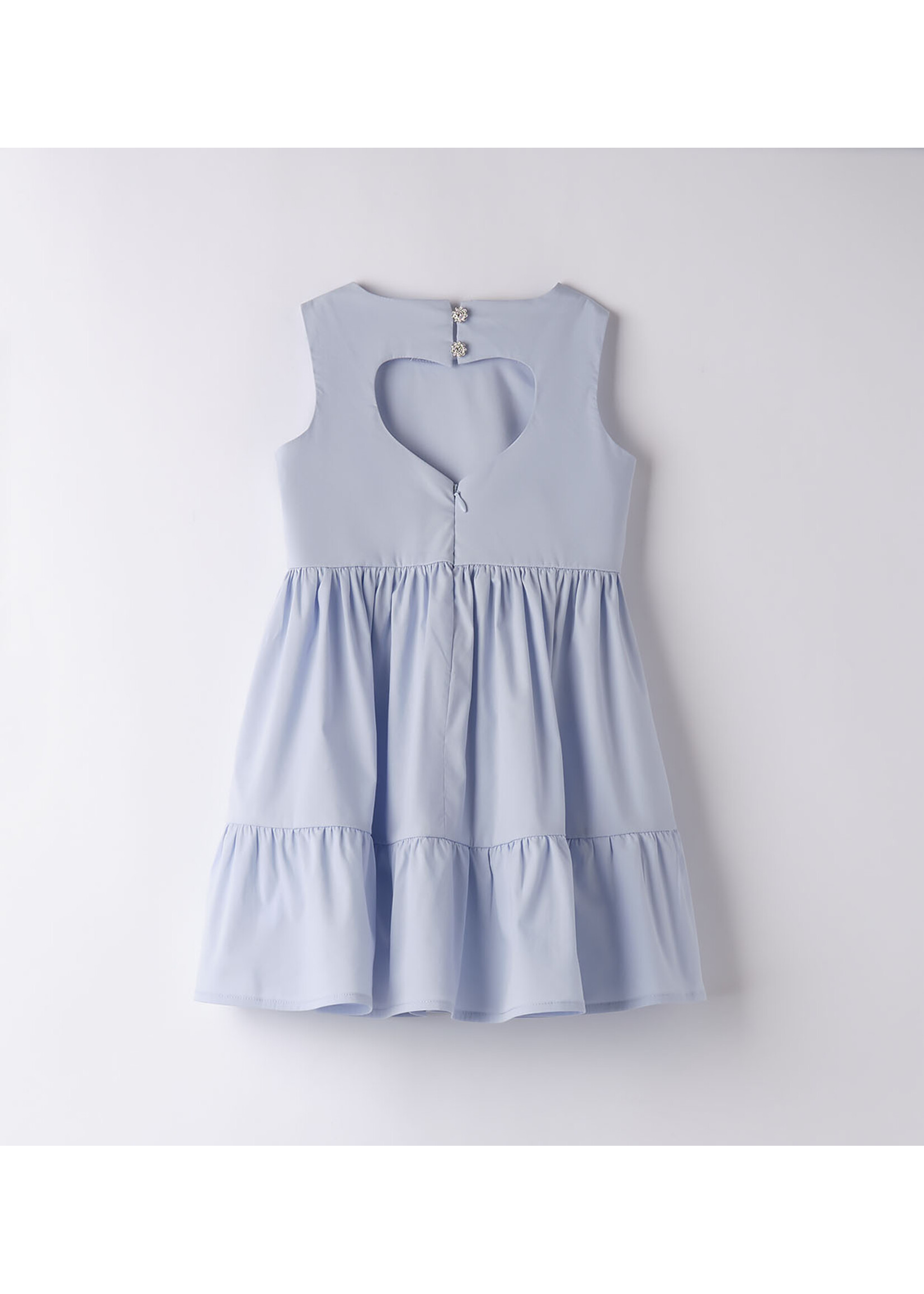 Ido 08341 WOVEN DRESS SLEEVELESS LIGHT BLUE